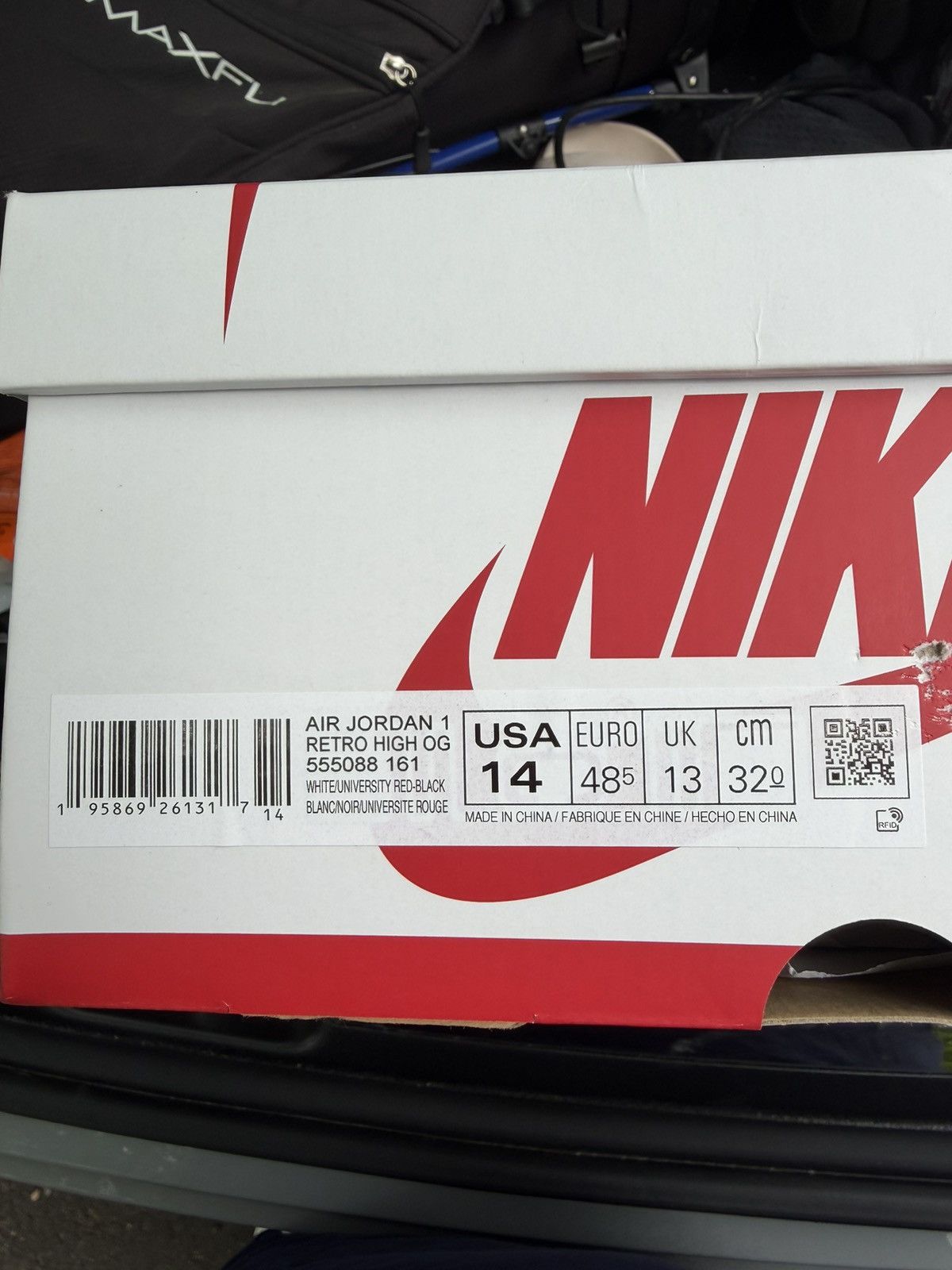Nike Air Jordan 1 Retro High OG “White/University Red-Black” Size US 14 / EU 47 - 8 Thumbnail
