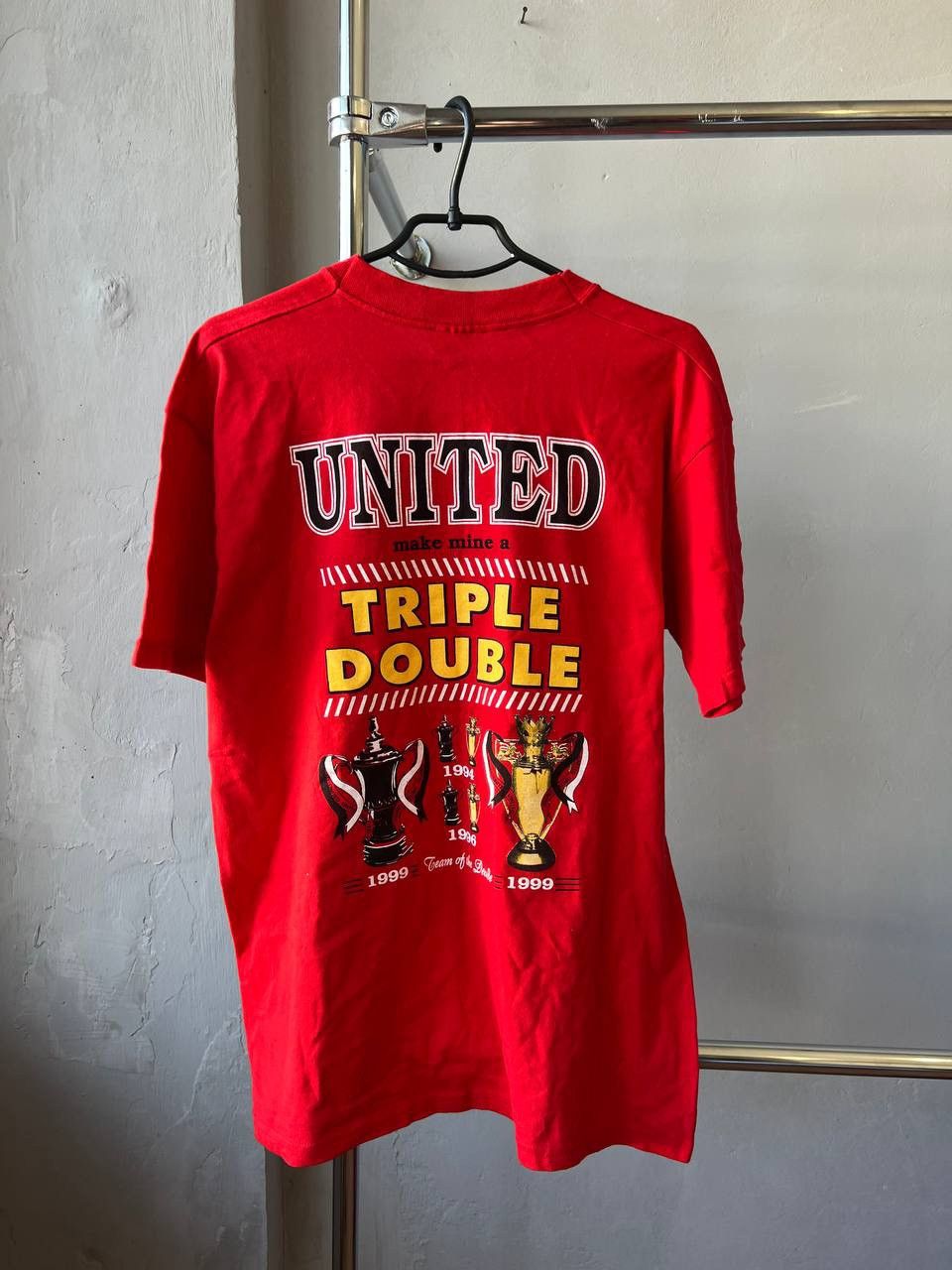 Vintage 1998/99 MANCHESTER UNITED TRIPLE DOUBLES FERGUSON’S T SHIRT Size US L / EU 52-54 / 3 - 8 Thumbnail