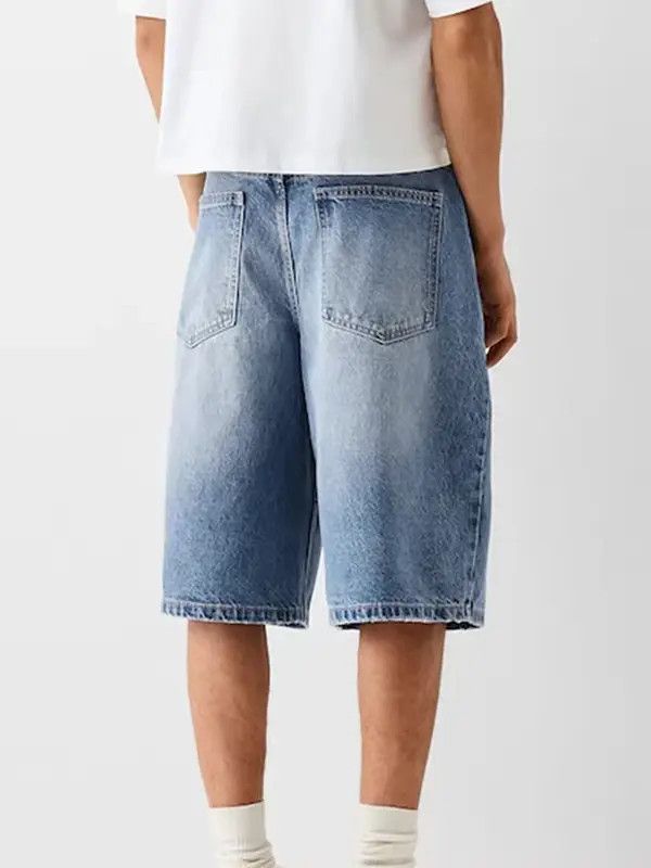 Japanese Brand Komura x Kubo Distressed Washed Y2k Shorts Jorts Denim Size US 38 / EU 54 - 3 Thumbnail
