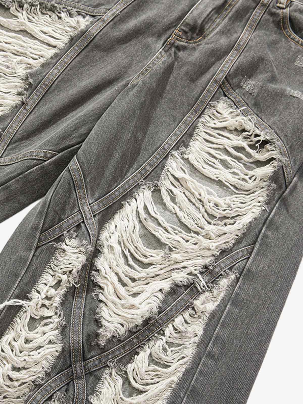 Japanese Brand Ripped Beggar High Street Design Jeans Size ONE SIZE - 3 Thumbnail