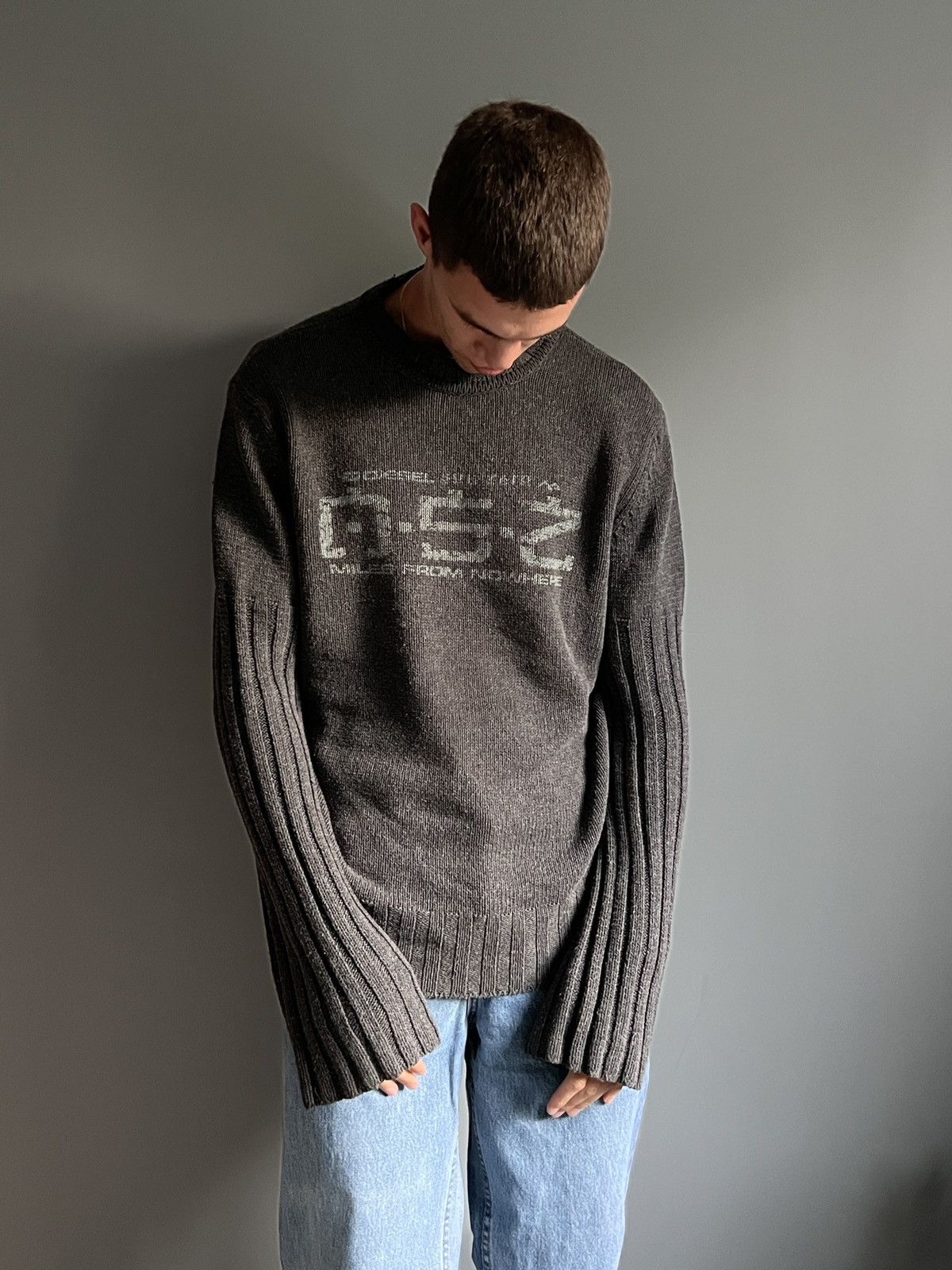Diesel Vintage Diesel Y2K Avand Garde Knit Sweater Size US XL / EU 56 / 4 - 1 Thumbnail