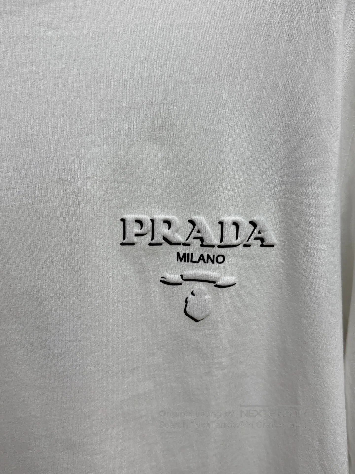 Prada Prada New Slogan Short Sleeve T-Shirt| Size US XL / EU 56 / 4 - 3 Thumbnail