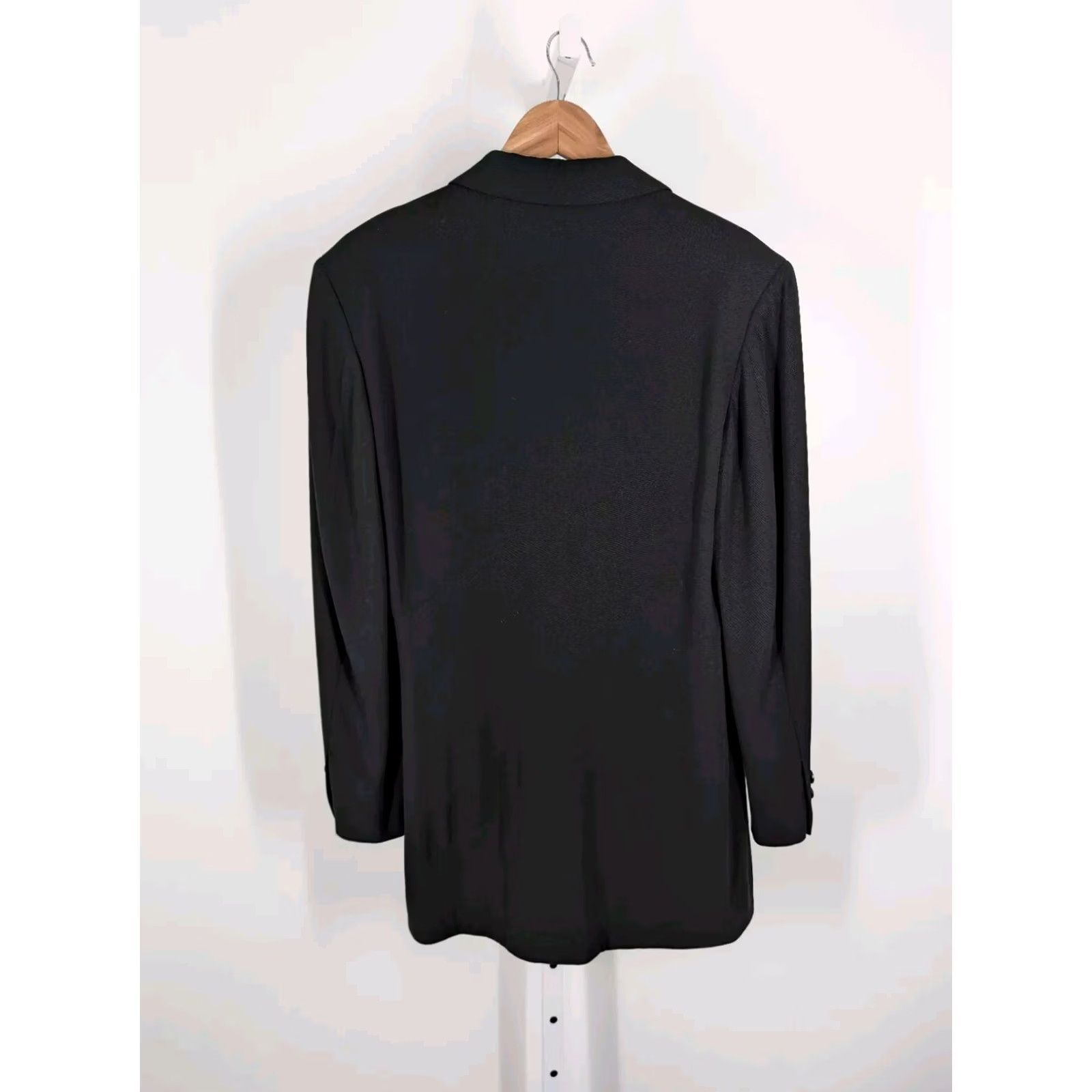 Vintage VINTAGE Ivan Grundahl Copenhagen Gothic Avant Garde Deconstructed Art Tie Blazer Women Wool Black 38 Modern Blazer Mens Womens Girls Size XS / US 0-2 / IT 36-38 - 3 Thumbnail