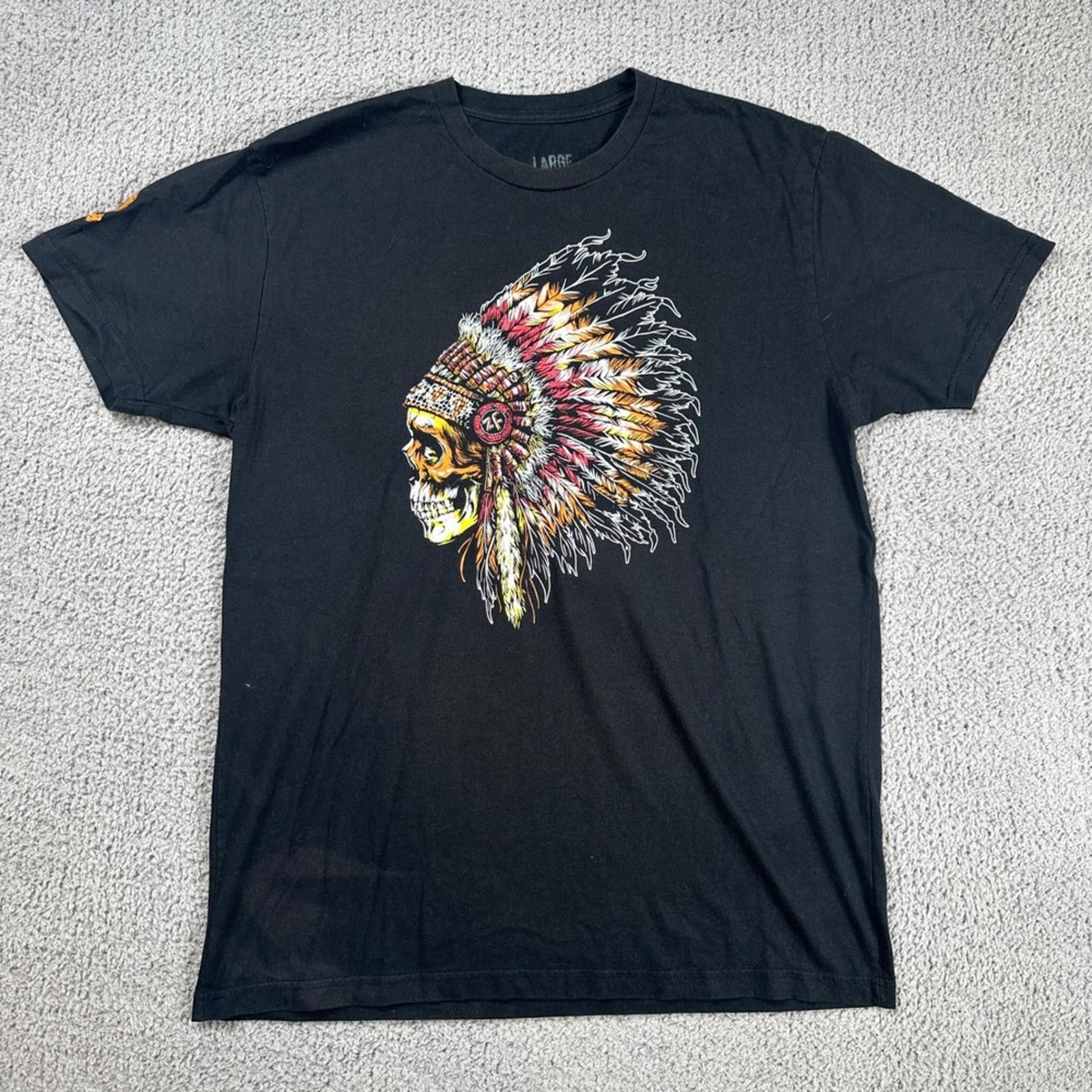 Other Zero Foxtrot Skull Feather Native American T Shirt Men L Size US L / EU 52-54 / 3 - 2 Thumbnail