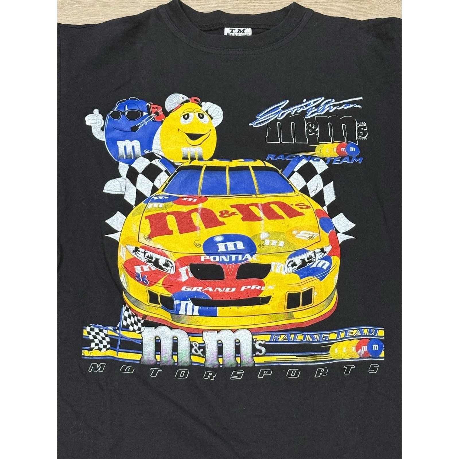 NASCAR Vintage 90s M&M'S NASCAR Tee Shirt XL USA 36 Ernie Irvan Size US XL / EU 56 / 4 - 3 Thumbnail