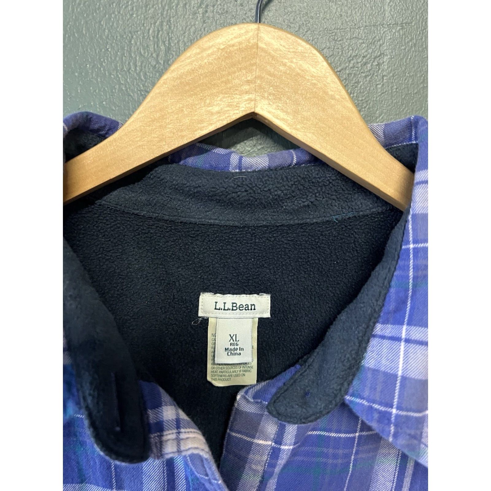 Vintage VINTAGE LL Bean Womens Blue Plaid Fleece Lined Button Up Shacket XL Shacket Womens Blue Plaid Fleece Lined Button-Up XL Size XL / US 12-14 / IT 48-50 - 3 Thumbnail