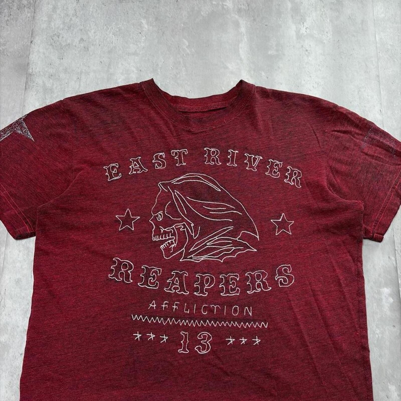 Affliction Y2K Affliction Grunge Gothic Stitched Skater T-Shirt Size US M / EU 48-50 / 2 - 4 Thumbnail