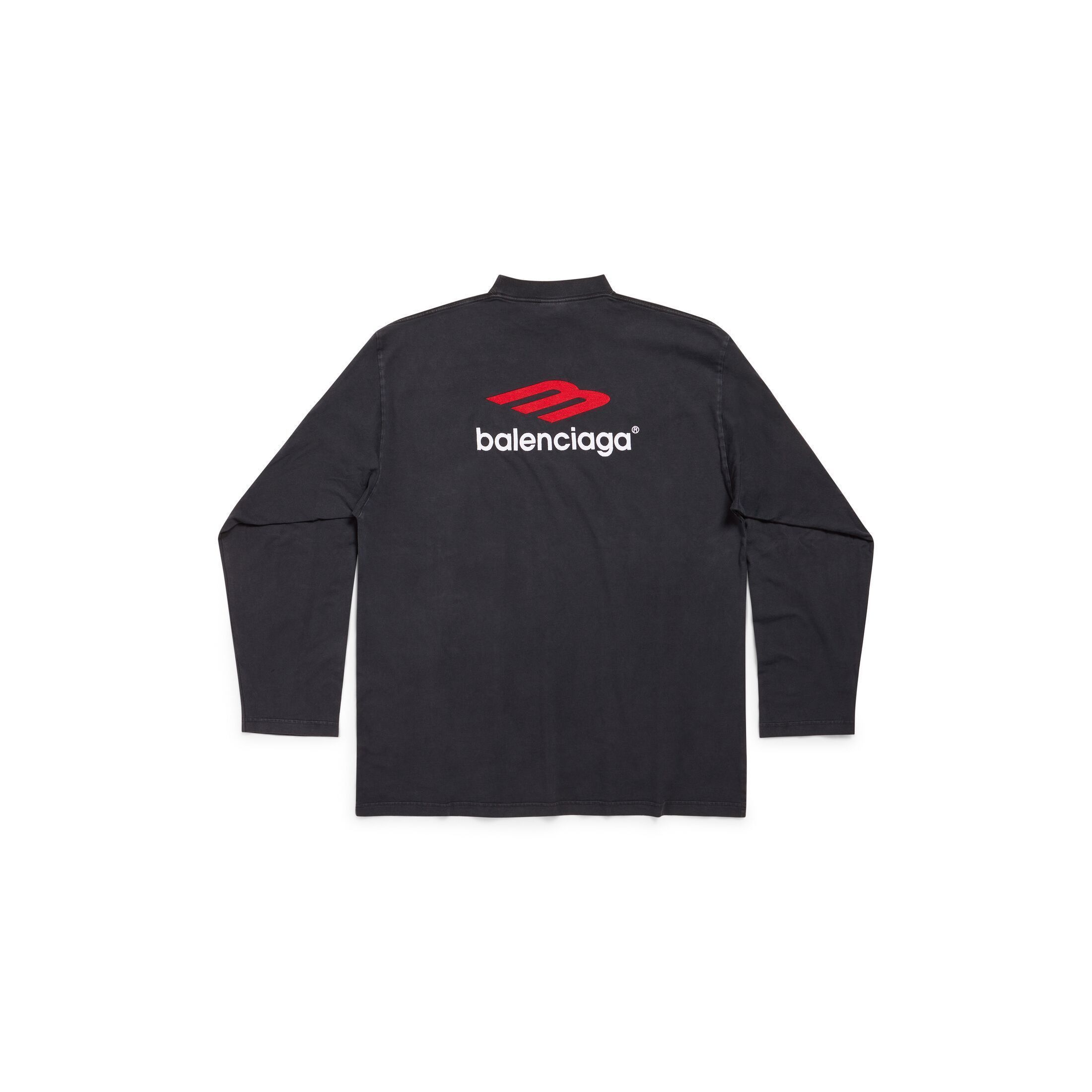 Balenciaga o1tr1nto0725 3B Sports icon Long Sleeve T-Shirt in Black Size US S / EU 44-46 / 1 - 2 Thumbnail