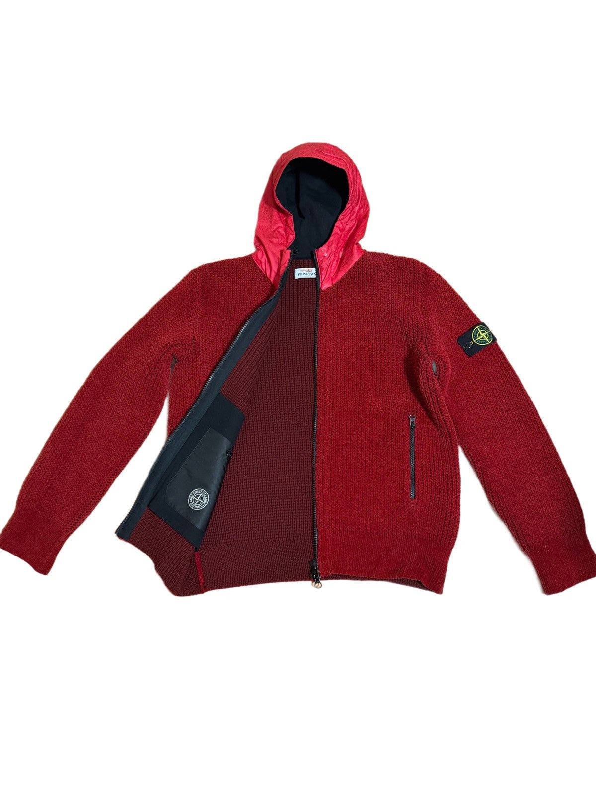 Stone Island 🔥Rare Stone Island Thick President Knit Zipped Hoodie/Jacket Size US XL / EU 56 / 4 - 1 Thumbnail