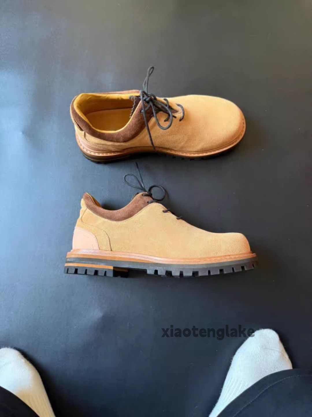 Vintage Unisex utility biker outdoor hiking mountain boots shoes Size US 14 / EU 47 - 2 Thumbnail