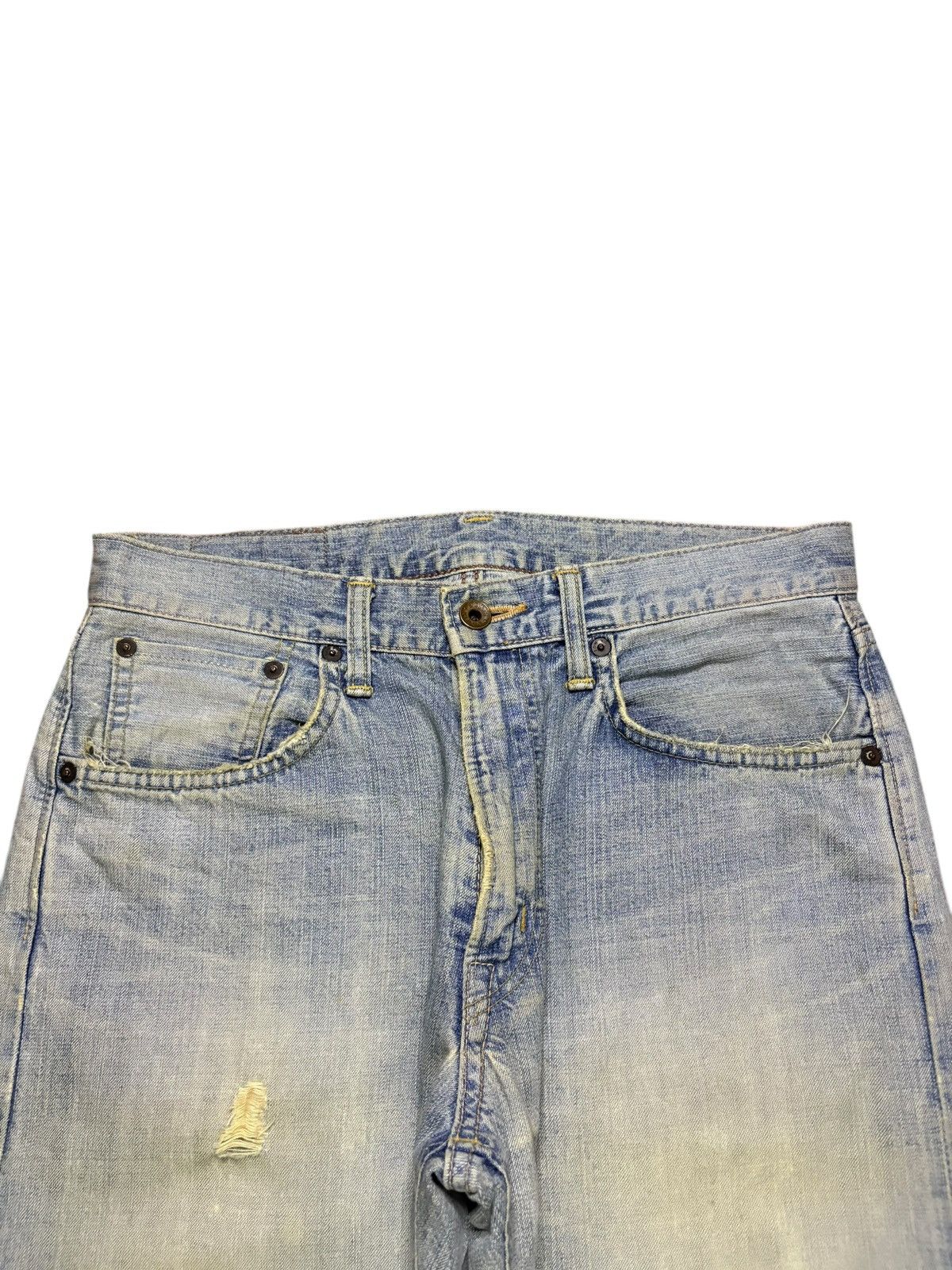 Edwin Vintage Edwin 505ZX Selvedge Mud Wash Distressed Loose Jeans Size US 30 / EU 46 - 5 Thumbnail