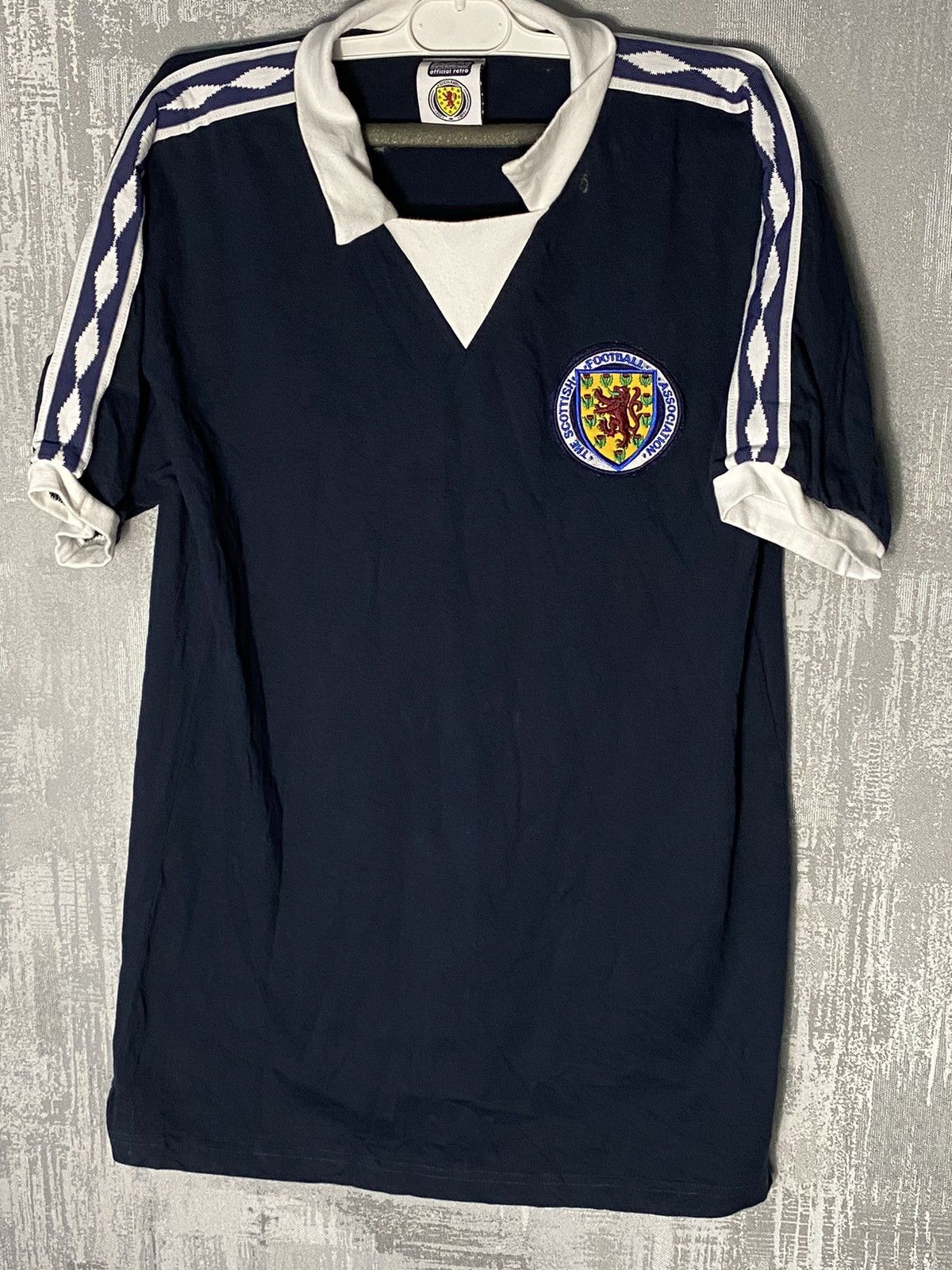 Vintage 1978 Vintage Scotland Soccer Jersey Score Draw National Team Size US L / EU 52-54 / 3 - 1 Thumbnail