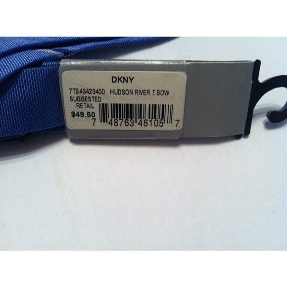 DKNY DKNY MENS NEW BLUE BOW TIE Size ONE SIZE - 8 Thumbnail