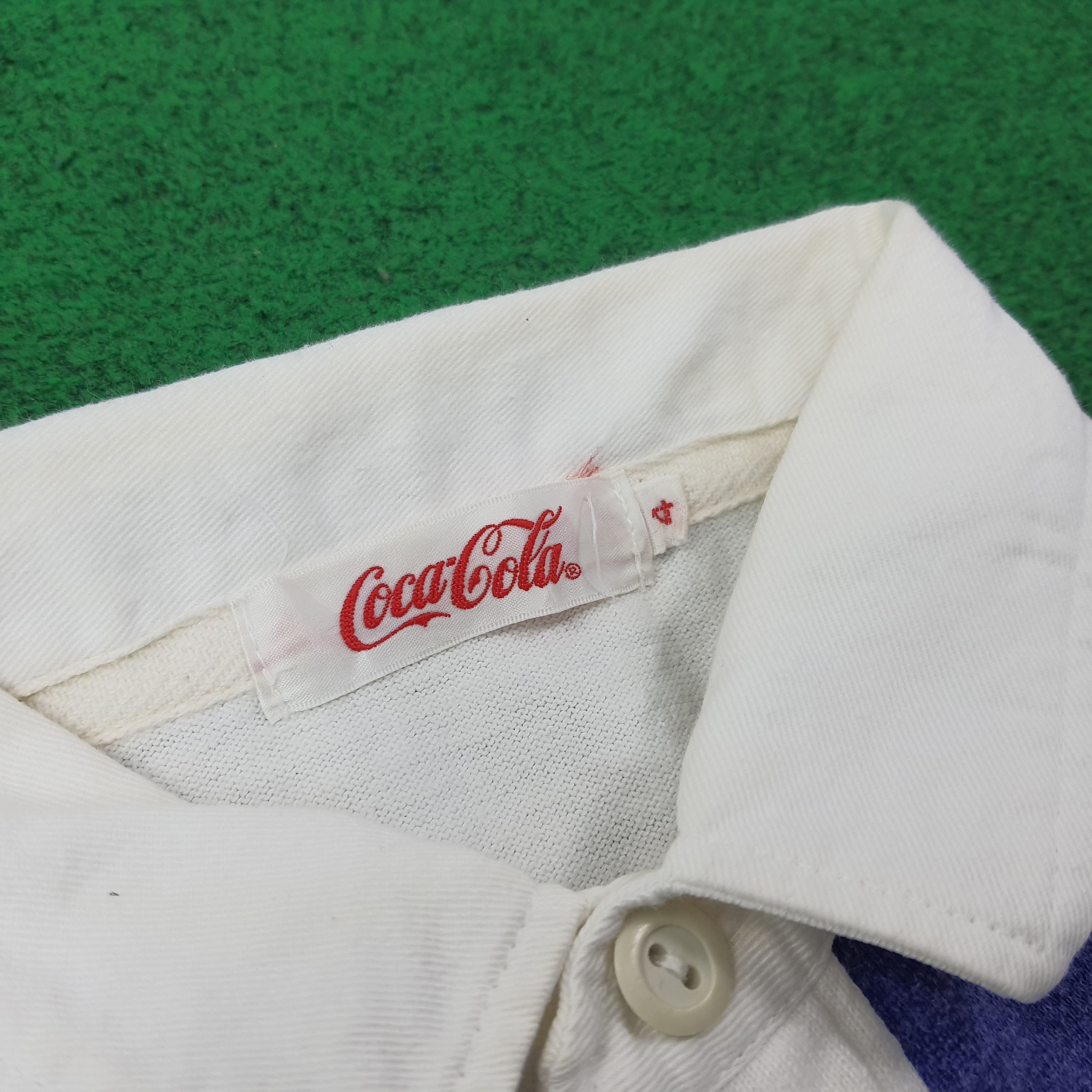 Coca Cola Vintage Coca Cola Striped Polo Shirt C267N38 Size US L / EU 52-54 / 3 - 4 Thumbnail