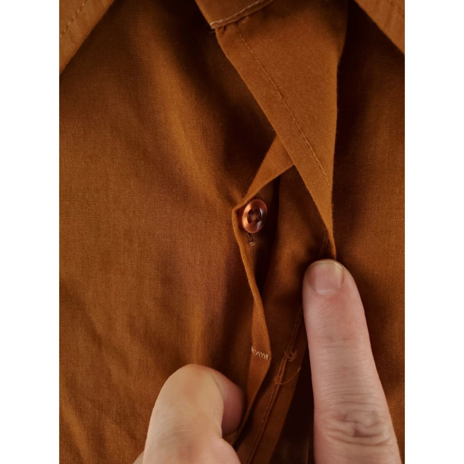 Vintage VINTAGE Montgomery Ward Shirt Mens L Brown 70s Casual Button Up Disco Collar Short Sleeve Button Up Shirt Size US L / EU 52-54 / 3 - 3 Thumbnail
