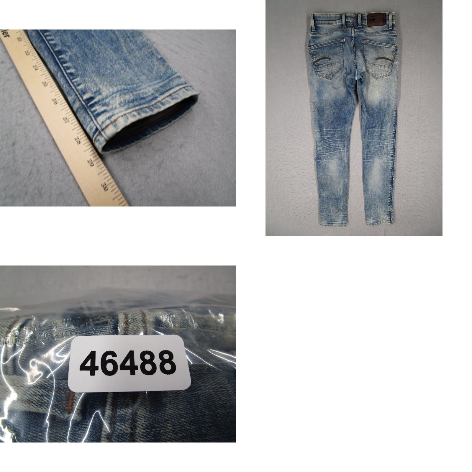 G-Star VINTAGE G-Star Raw Men's Jeans Tapered Slim Blue 28x30 Denim Casual Designer Size US 28 / EU 44 - 8 Thumbnail