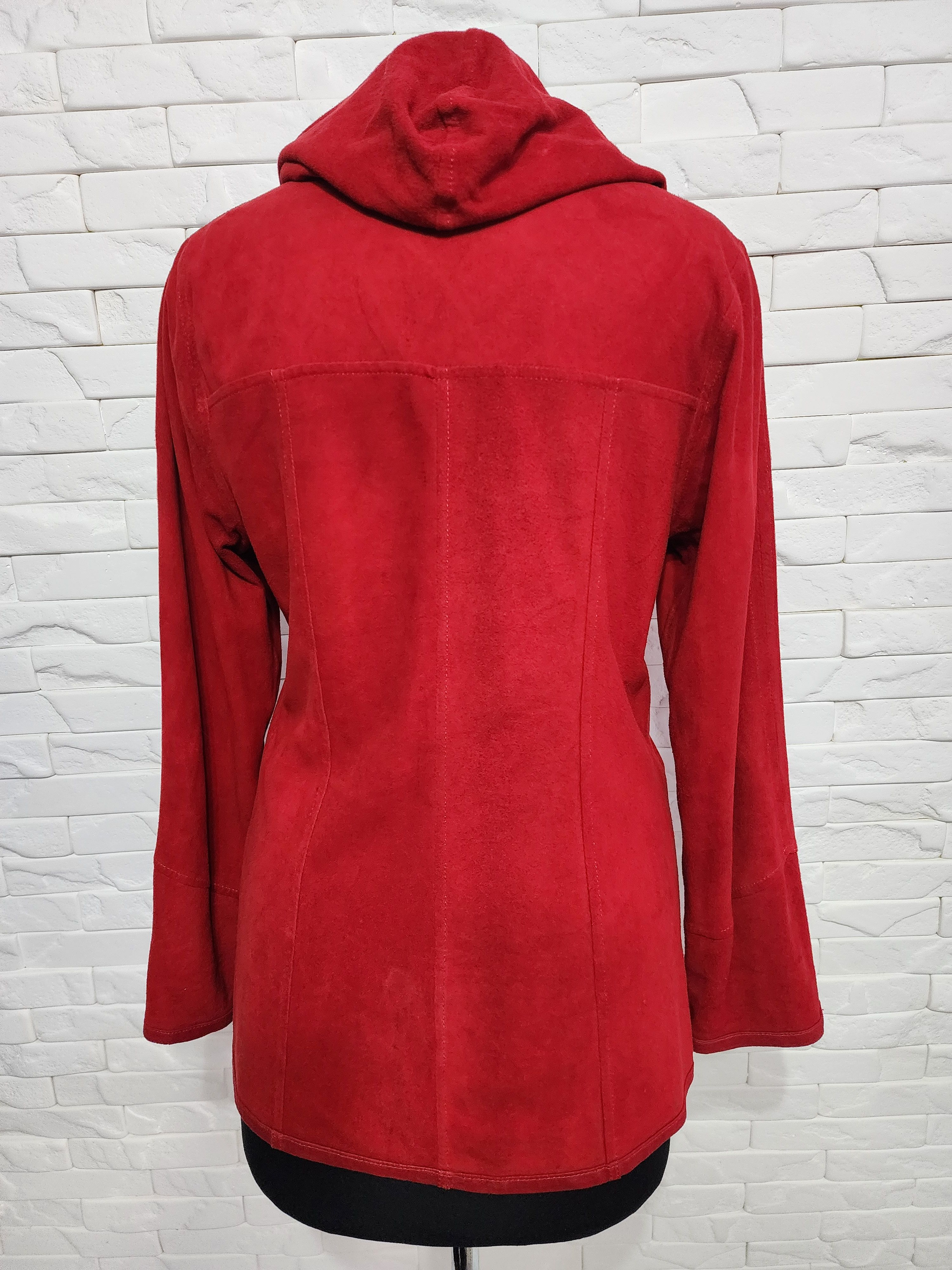 Uniqlo Red reversible leather jacket for women with a hood. Size L / US 10 / IT 46 - 4 Thumbnail