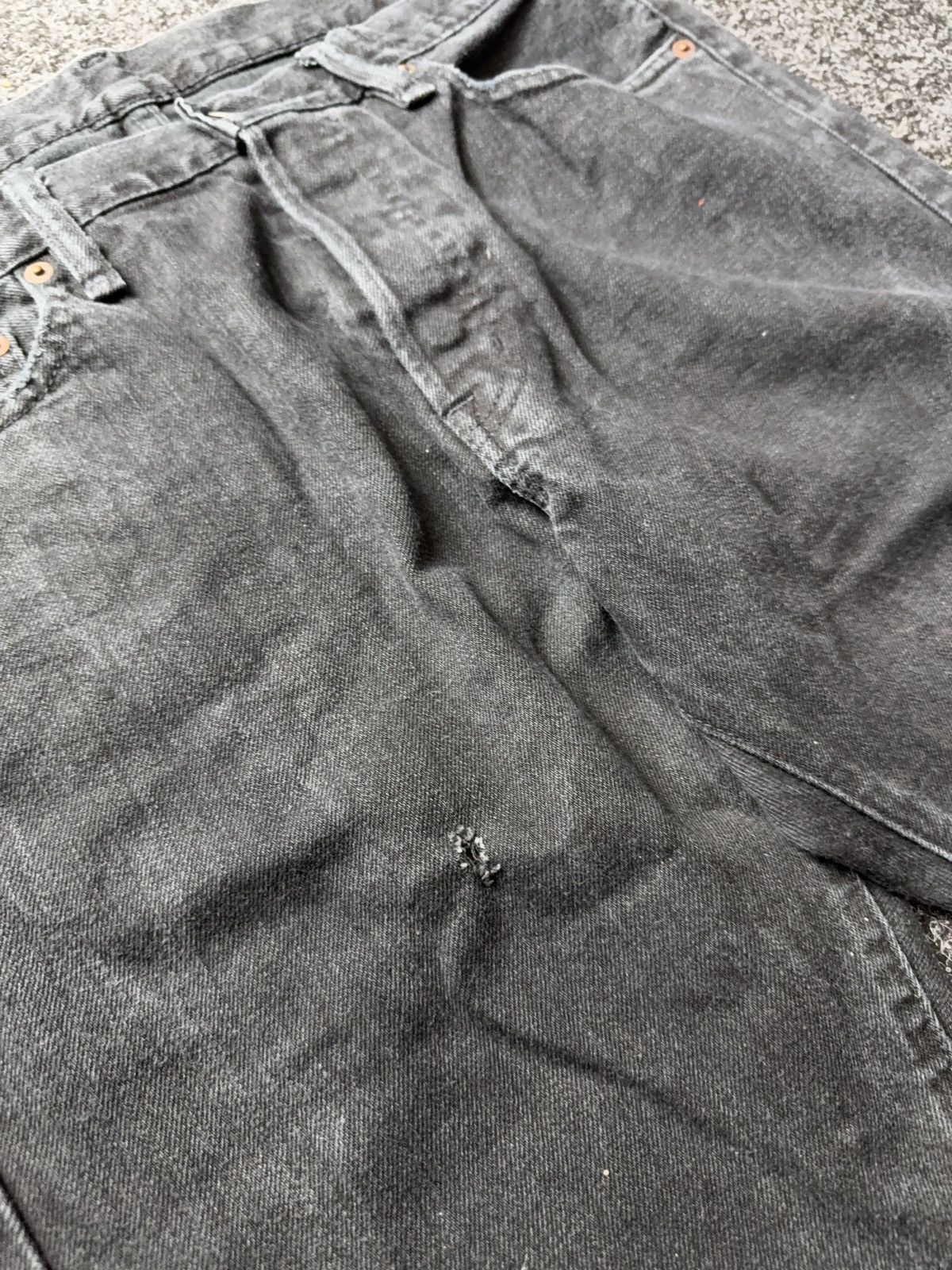 Denim & Supply Ralph Lauren 00s 🇺🇸 Ralph Lauren Denim Supply Black Slim Jeans Distressed Size US 34 / EU 50 - 5 Thumbnail