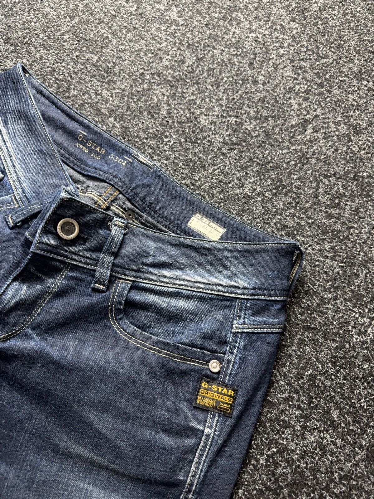 G-Star ⚡️Y2K Vintage G-Star RAW 3301 Slim Denim Jeans Dark Wash Size 31" - 9 Thumbnail