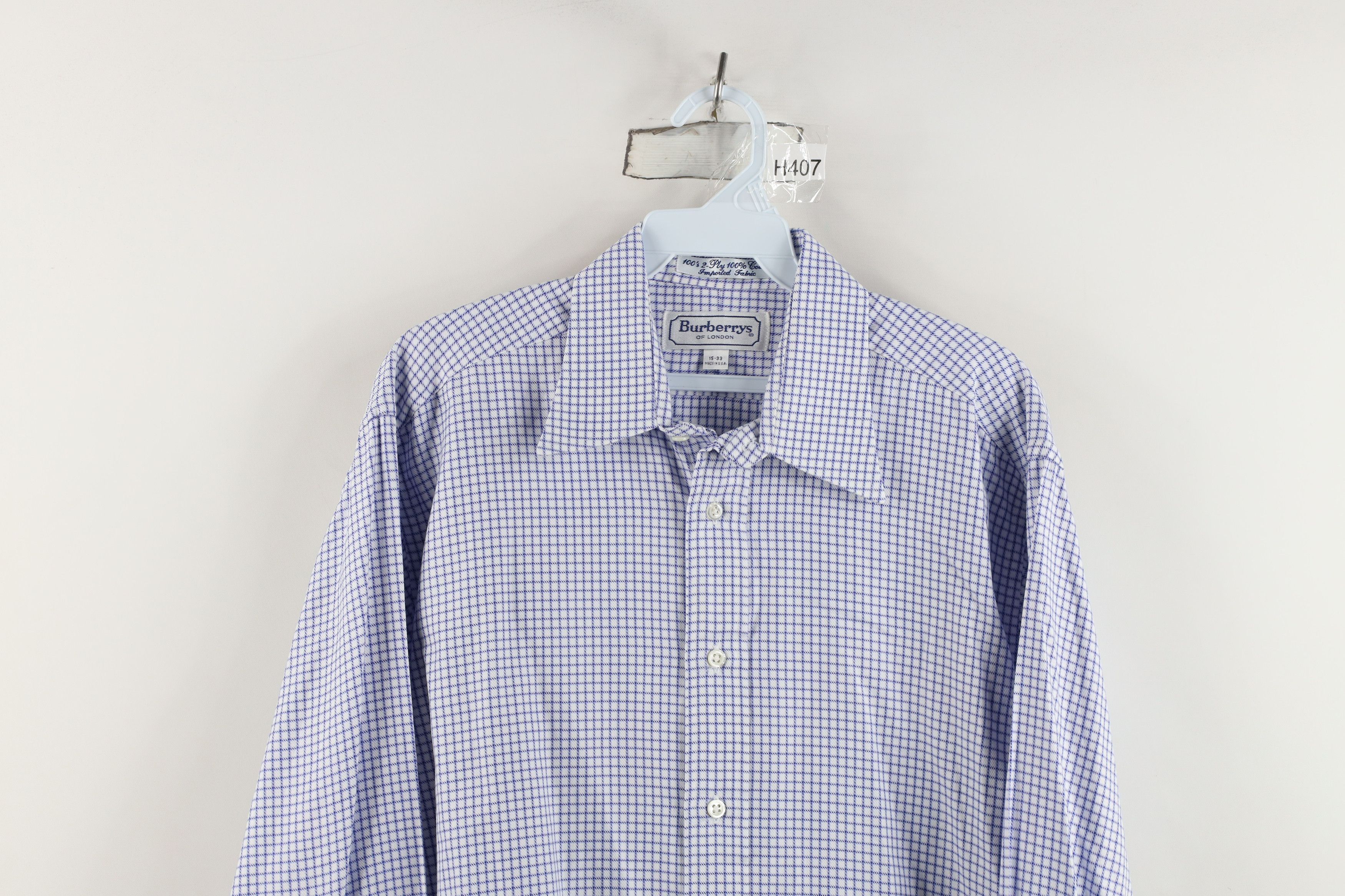 Vintage Vintage 90s Burberrys Burberry French Cuff Button Shirt USA Size US M / EU 48-50 / 2 - 2 Thumbnail