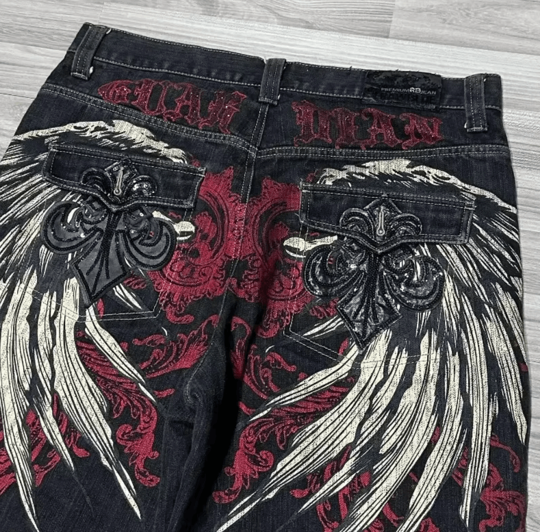 Japanese Brand printed baggy denim shorts Size US 30 / EU 46 - 6 Thumbnail