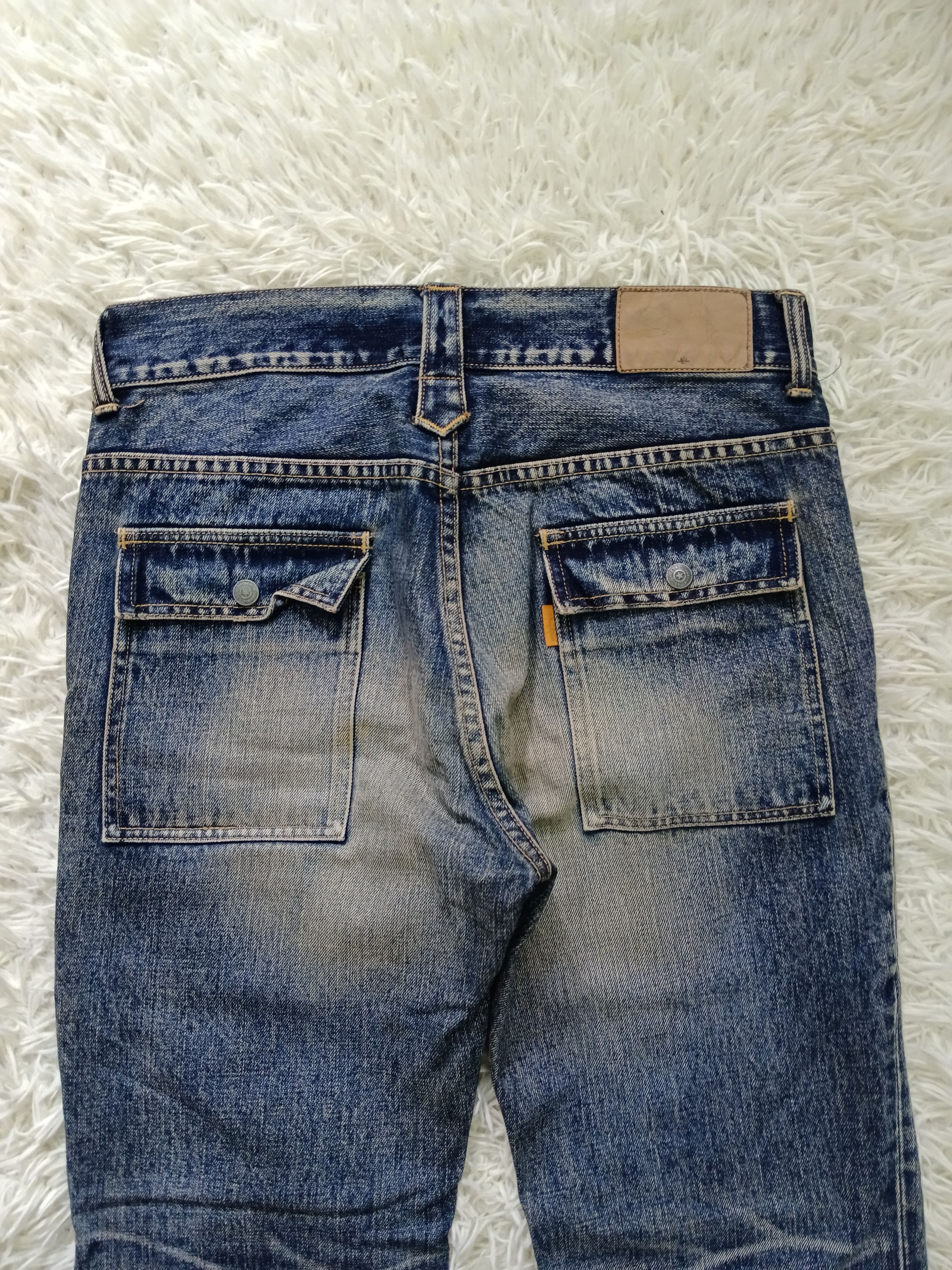 Japanese Brand FLARE INSANE 90s BLUTENBLATT DENIM PANTS Size US 32 / EU 48 - 4 Thumbnail