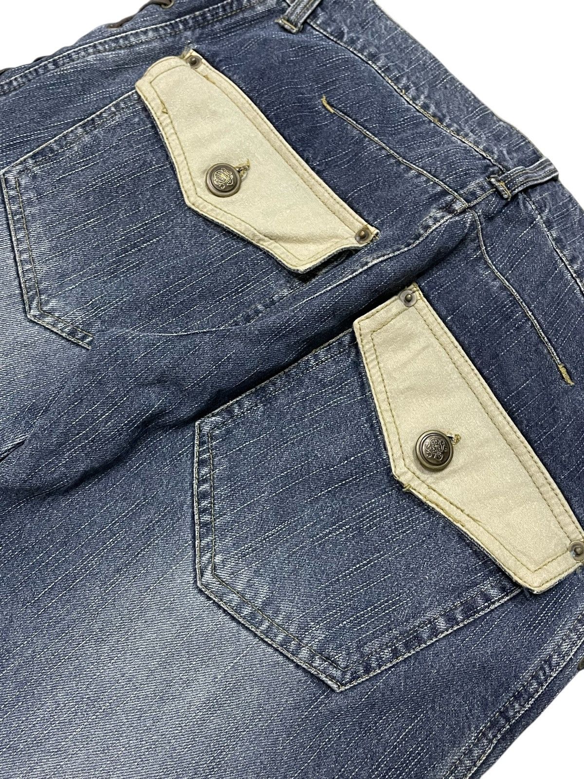 Japanese Brand × Tornado Mart How Hard Jan 40 Paneled Spiral Laces Up Flare Jeans Size US 32 / EU 48 - 19 Thumbnail