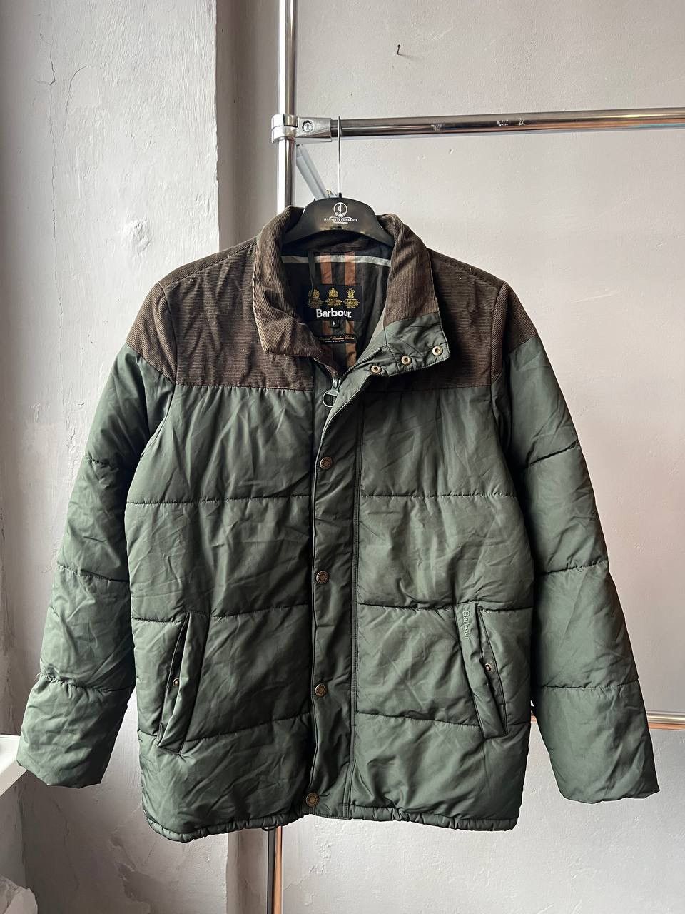 Barbour BARBOUR STEVENSON QUILT CLASSIC CASUAL OLIVE JACKET SZ M MEN Size US M / EU 48-50 / 2 - 3 Thumbnail