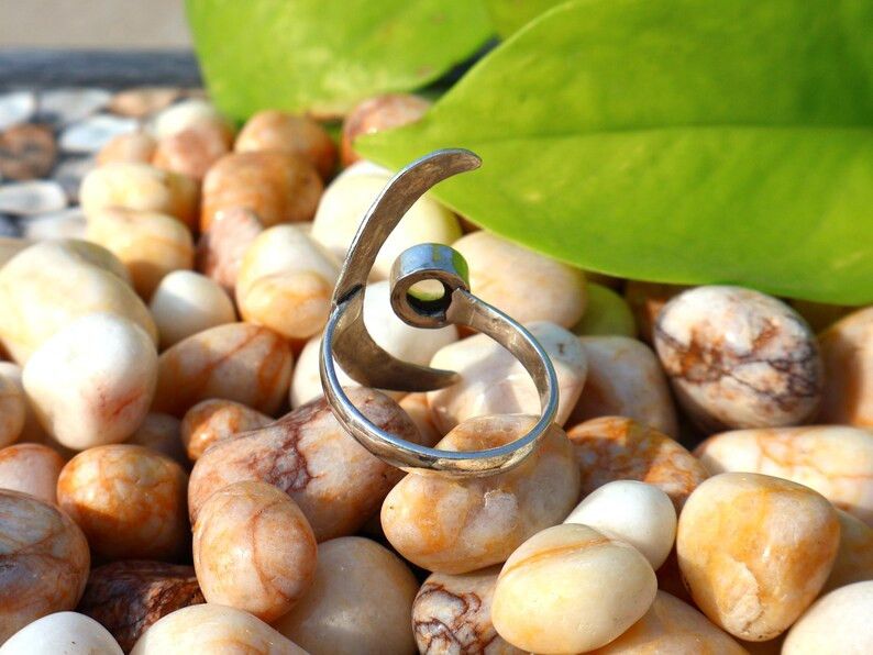 Handmade Crystal Quartz Ring, 925 Silver Ring, Handmade Open Jewelry, Size ONE SIZE - 3 Thumbnail