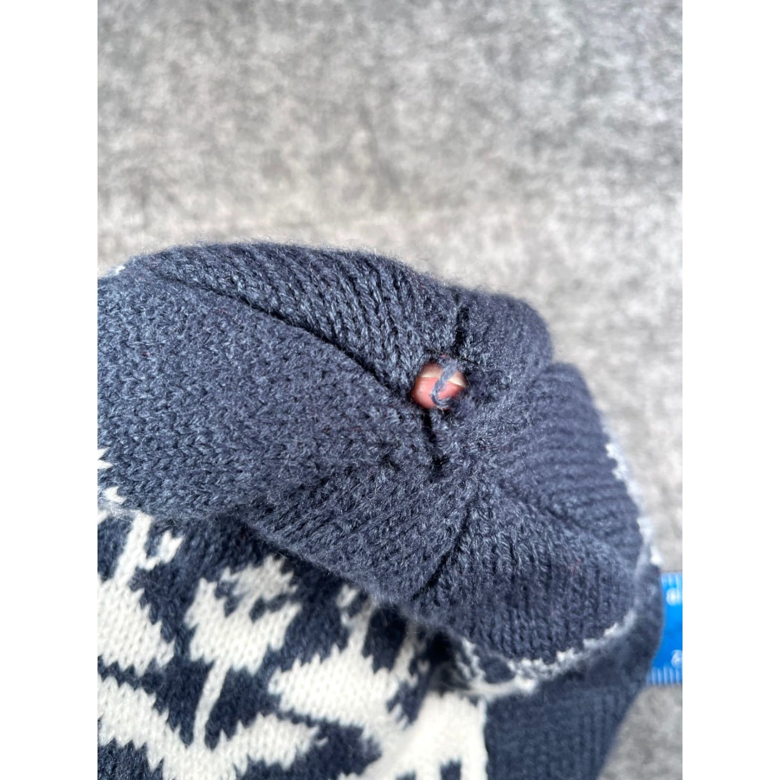 Vintage Deer Beanie Toque Adult One Size Blue Fair Isle Polyester Winter Ski Christmas Size ONE SIZE - 4 Thumbnail