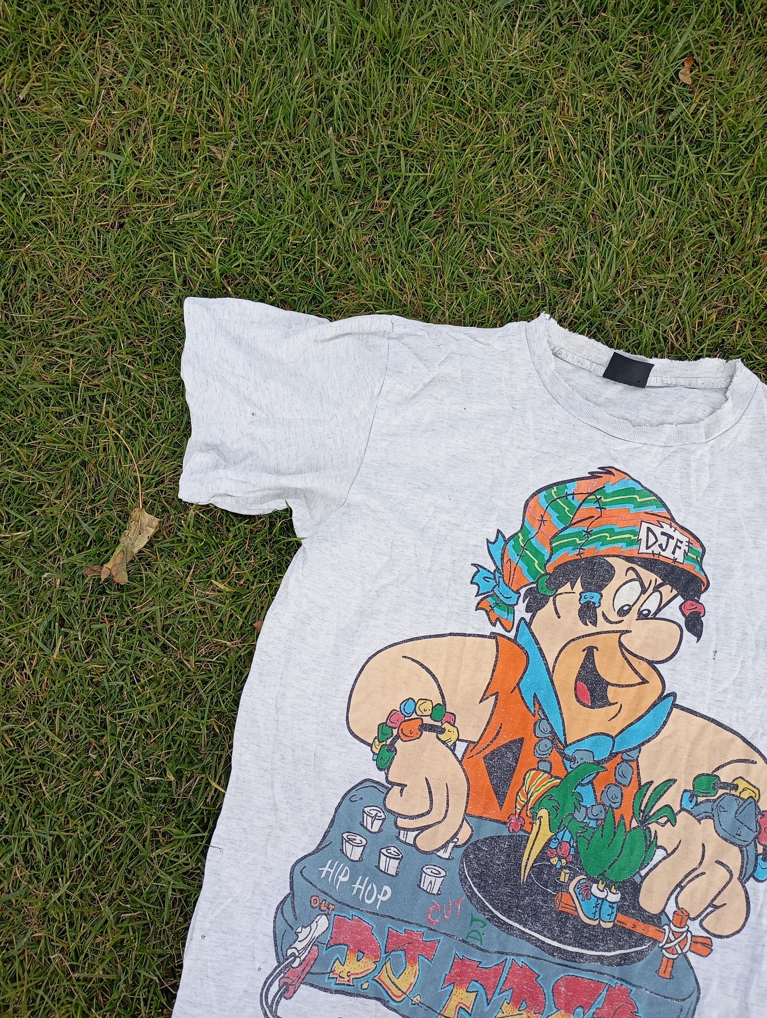 Cartoon Network × Vintage Vintage 90s The Flinstones Fred Bedrock Hip Hop Size US L / EU 52-54 / 3 - 2 Thumbnail