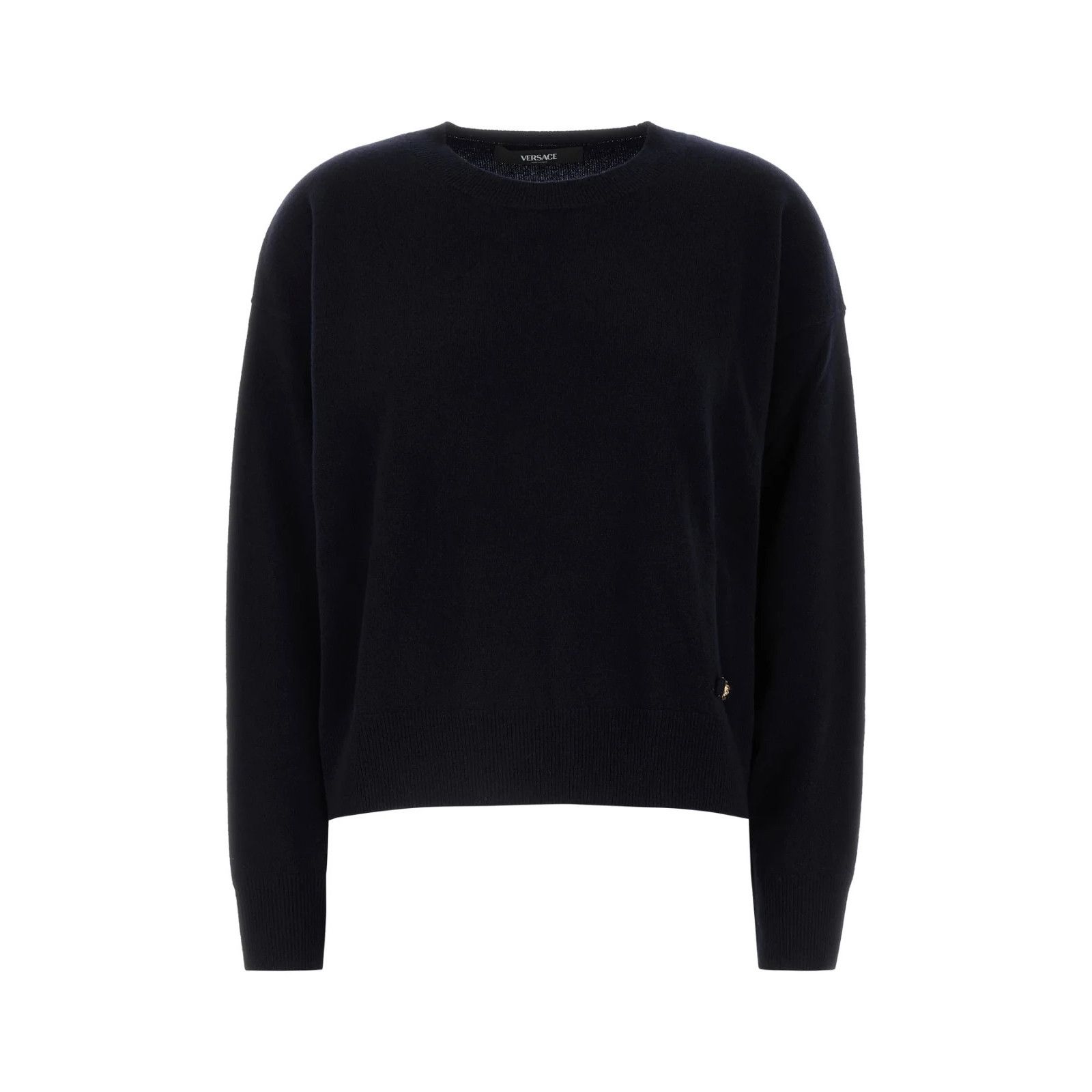 Versace VERSACE Midnight Blue Stretch Wool Blend Sweater New And Aut Size M / US 6-8 / IT 42-44 - 1 Thumbnail