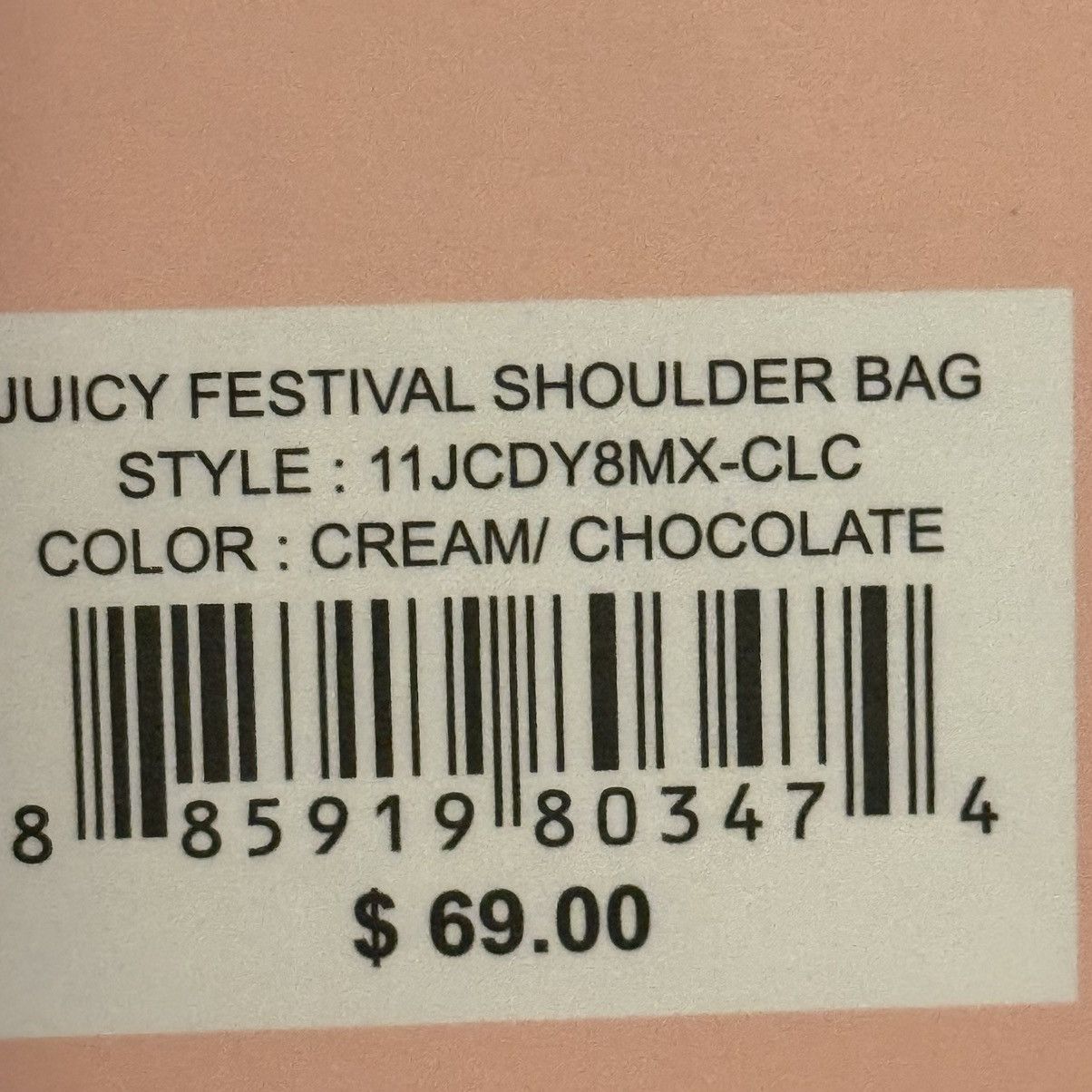 Juicy Couture Juicy Couture cream/chocolate Festival shoulder bag Size ONE SIZE - 7 Thumbnail