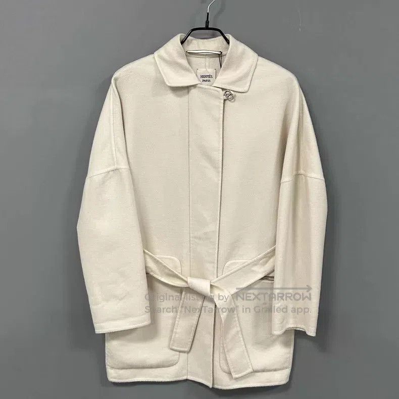 Hermes Hermes Off-white Cashmere Overcoat Size XS / US 0-2 / IT 36-38 - 1 Thumbnail