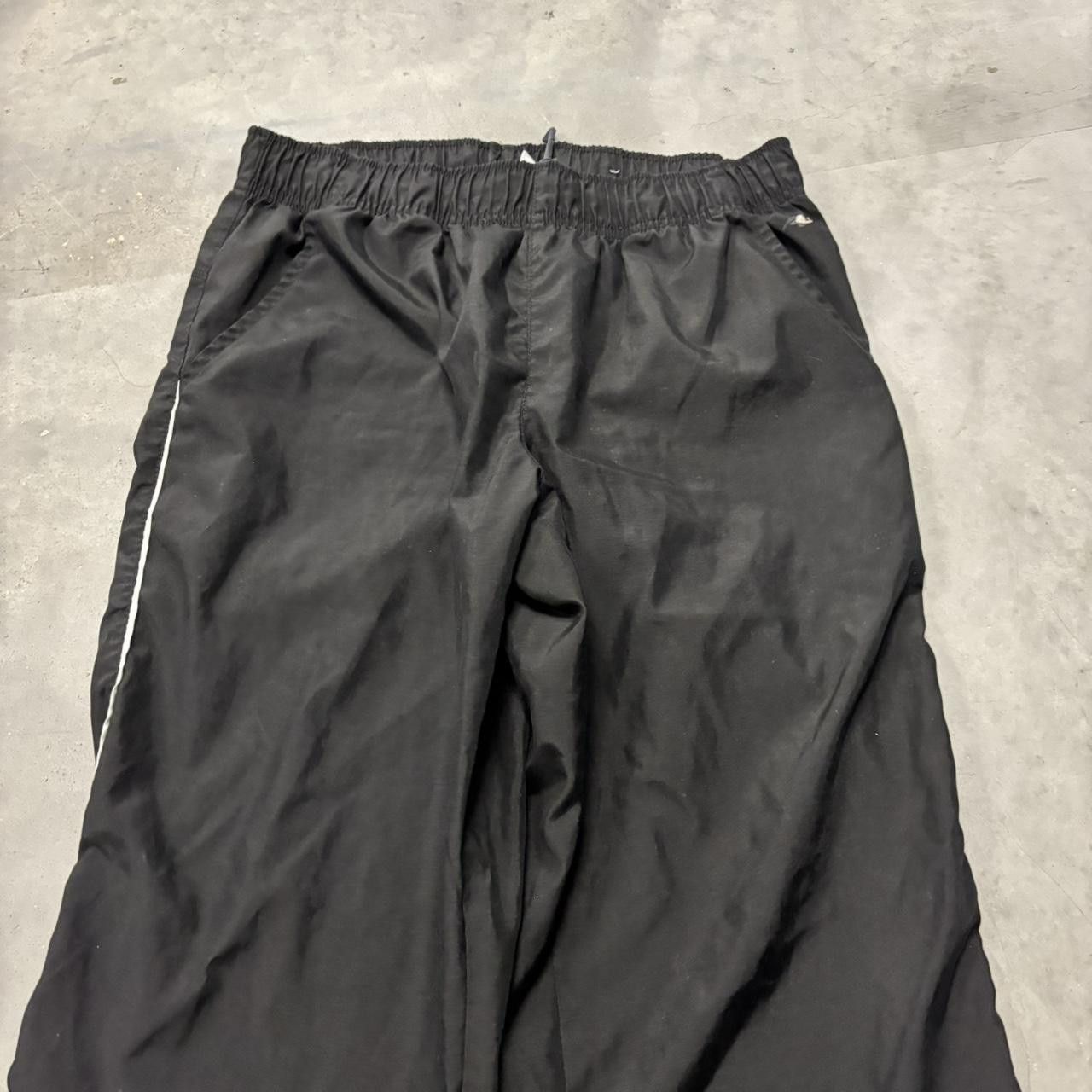 Japanese Brand × Vintage Crazy Vintage Y2K/2000s Black White Striped Streetwear Track Pants! Size US 30 / EU 46 - 3 Thumbnail