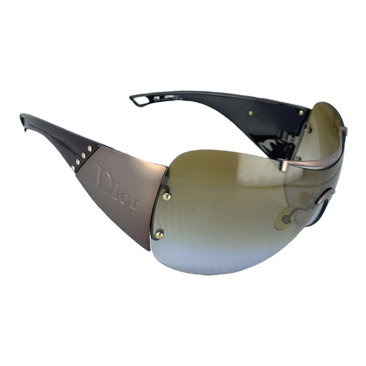 Christian Dior Monsieur VINTAGE CHRISTIAN DIOR DIORITO 1 LRVJN SKI SHIELD SUNGLASSES Size ONE SIZE - 3 Thumbnail
