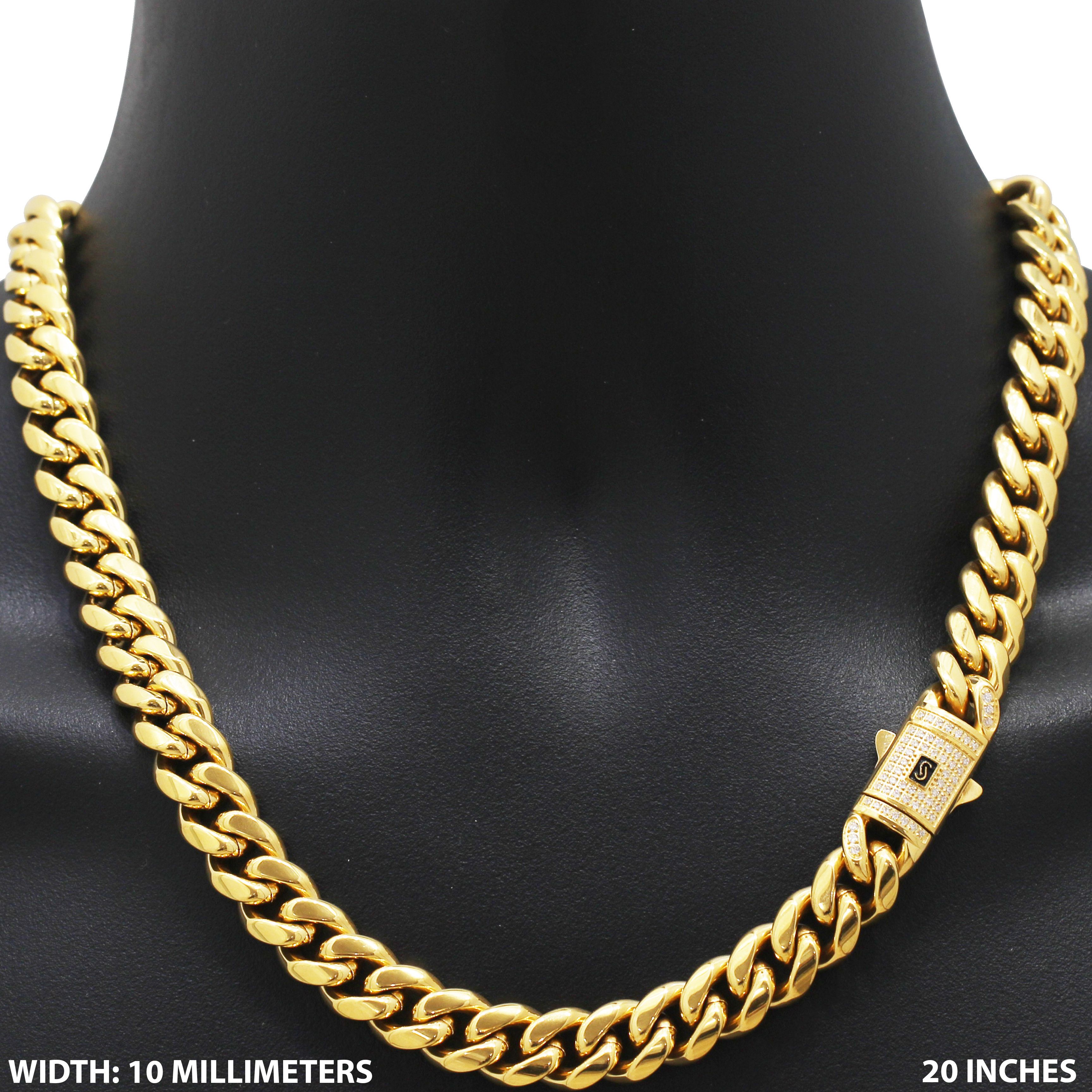 Other 316L SS 18kGP AAACZ 12mm Miami Cuban Link Chain Necklace 20" Size ONE SIZE - 1 Thumbnail