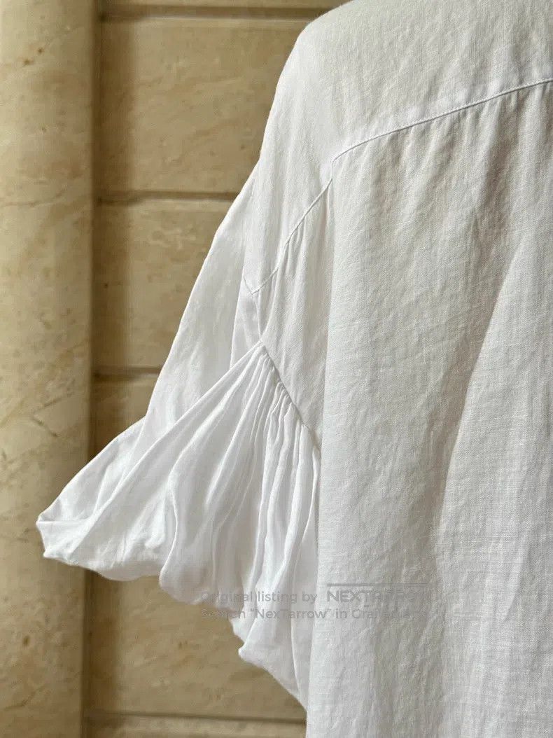 Junya Watanabe Junya Watanabe Linen Short Sleeve Shirt Size XS / US 0-2 / IT 36-38 - 6 Thumbnail