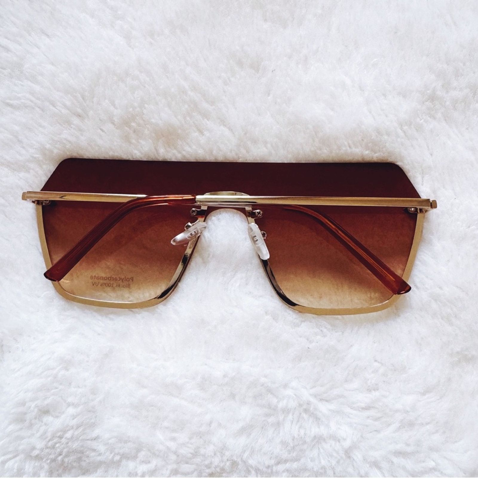 Other Kalia Clear Brown Rimless Sleek Sunglasses Size ONE SIZE - 9 Thumbnail
