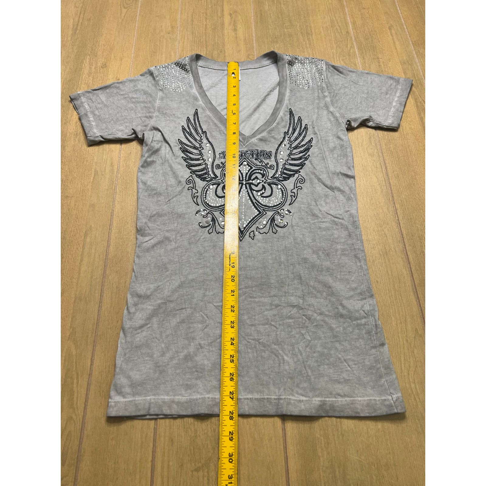 Affliction Vintage Affliction Women Top M Embroidered Rhinestone Y2K Size M / US 6-8 / IT 42-44 - 6 Thumbnail