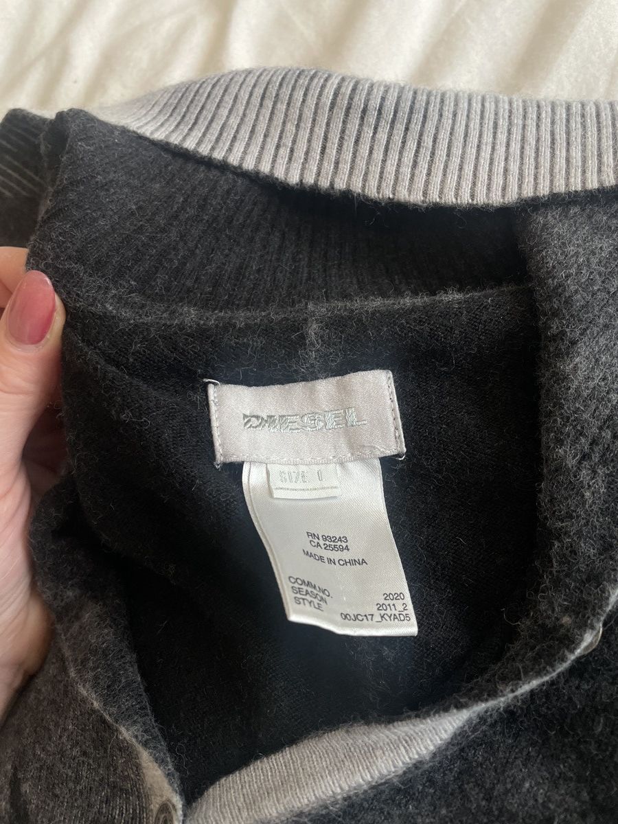 Diesel Diesel Acid-Wash Long Cardigan - Size L Size L / US 10 / IT 46 - 4 Thumbnail