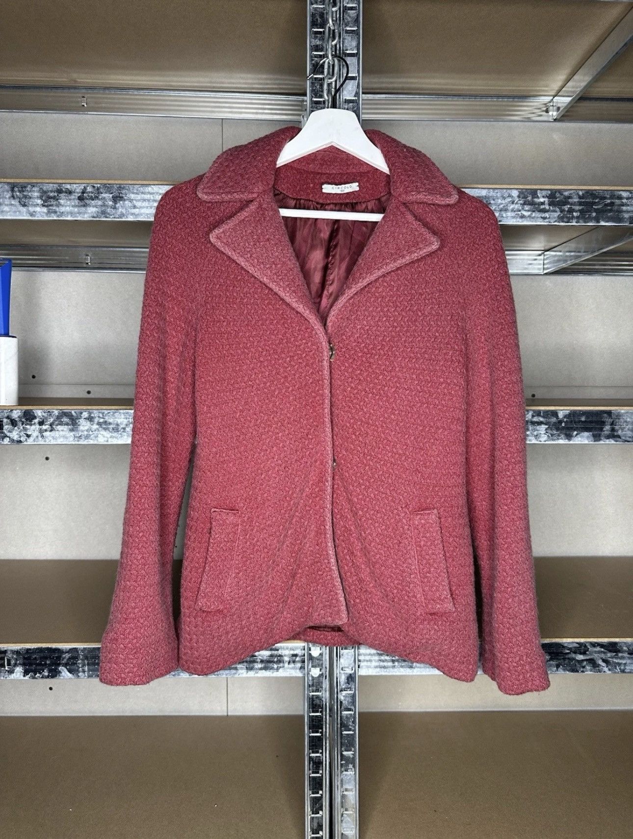 Circolo 1901 Women's Wool Blend Textured Jacket Coat Size 40