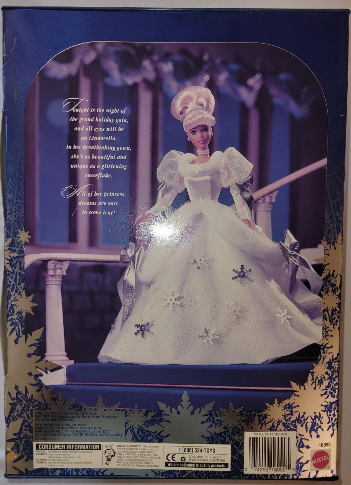 Designer Disney's Cinderella Holiday Princess Special Edition Mattel Size ONE SIZE - 6 Thumbnail