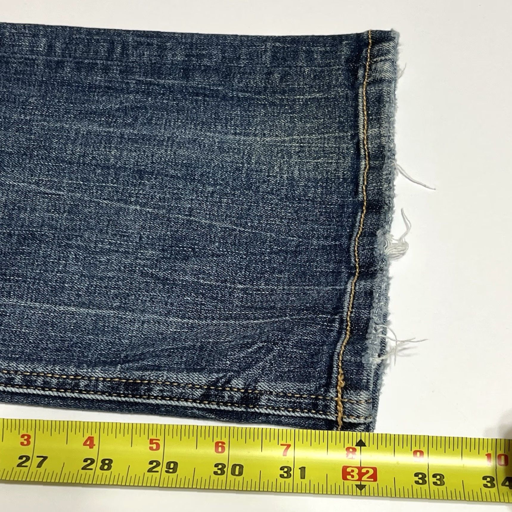 BKE BKE Victoria Straight Jeans Womens Tag 32x32 35x32 Blue Mid Rise Stretch Denim Distressed Pockets Zip Button Size 24" / US 00 / IT 34 - 5 Thumbnail