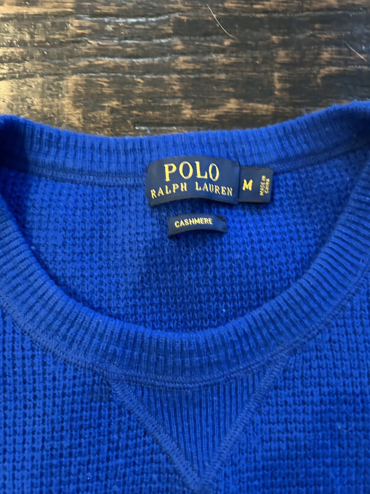 Polo Ralph Lauren × Vintage Polo Ralph Lauren Blue Cashmere Sweater Size US M / EU 48-50 / 2 - 2 Thumbnail