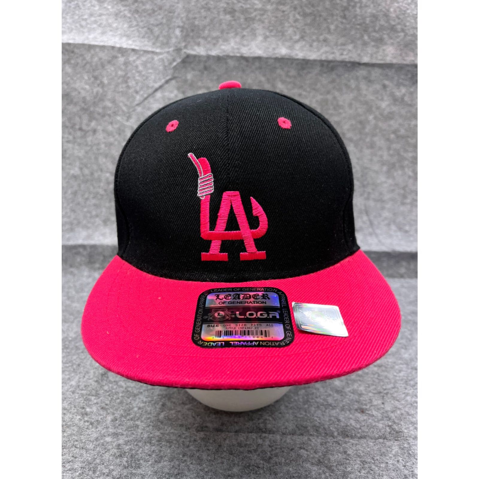 Pinko Leader LOGA Hat Cap Snap Back Womens One Size Black Pink Polyester Floral Pattern Beach Outdoor Hats Men? Wait. Size ONE SIZE - 2 Thumbnail