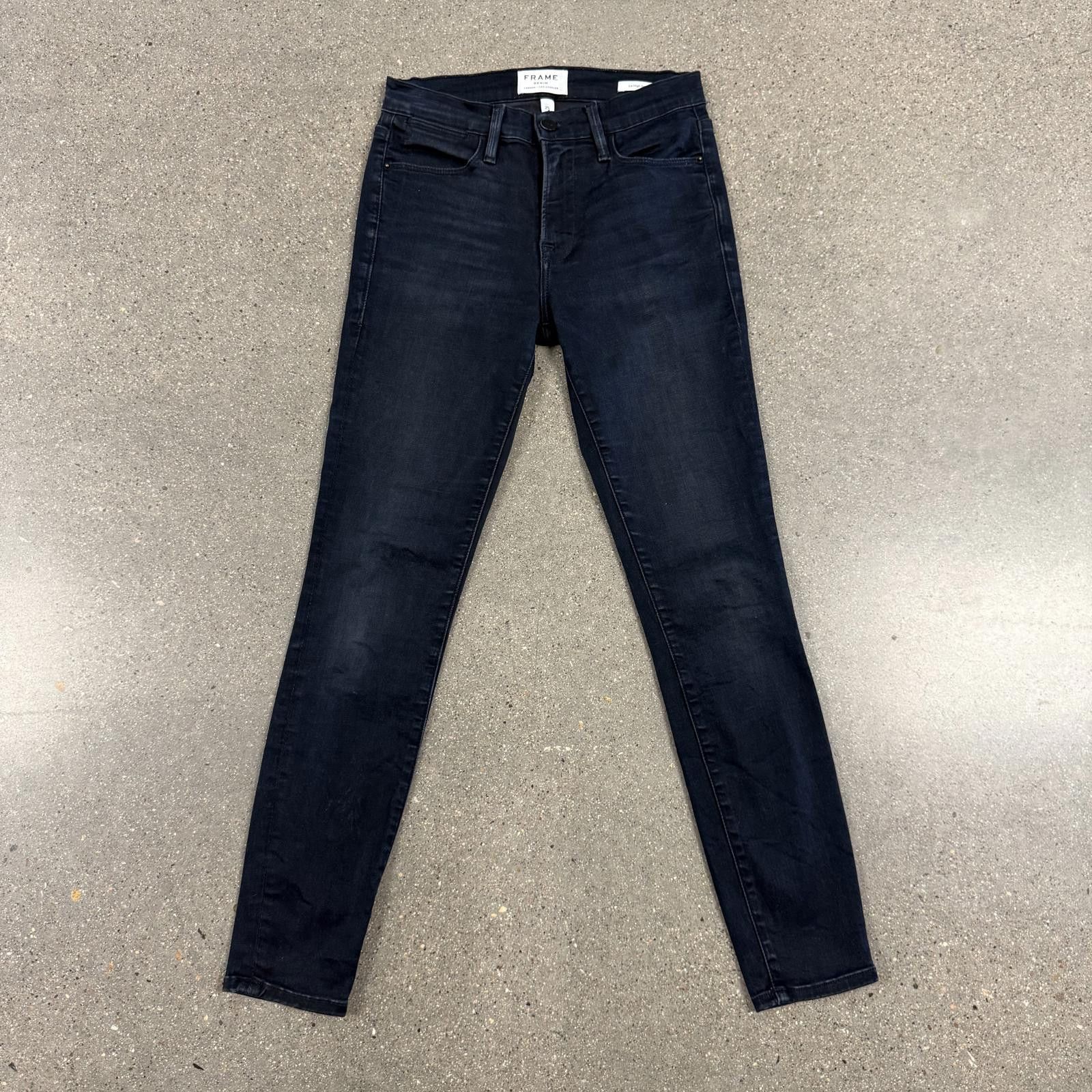 Frame FRAME Denim Le High Skinny Jean - Dark Indigo Wash - 25 Size 25" / US 0 / IT 36 - 3 Thumbnail