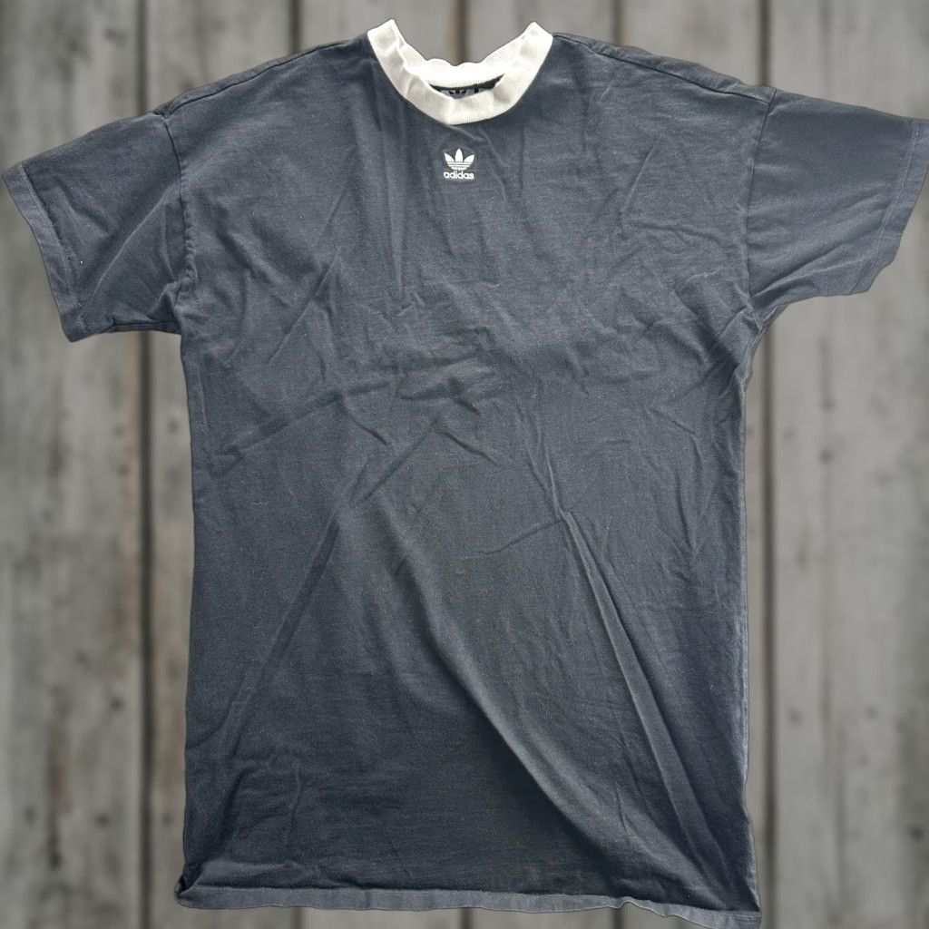 Adidas VINTAGE Adidas Ringer Shirt Men's XL Black White Trefoil Graphic Athletic Casual Size US XL / EU 56 / 4 - 1 Thumbnail