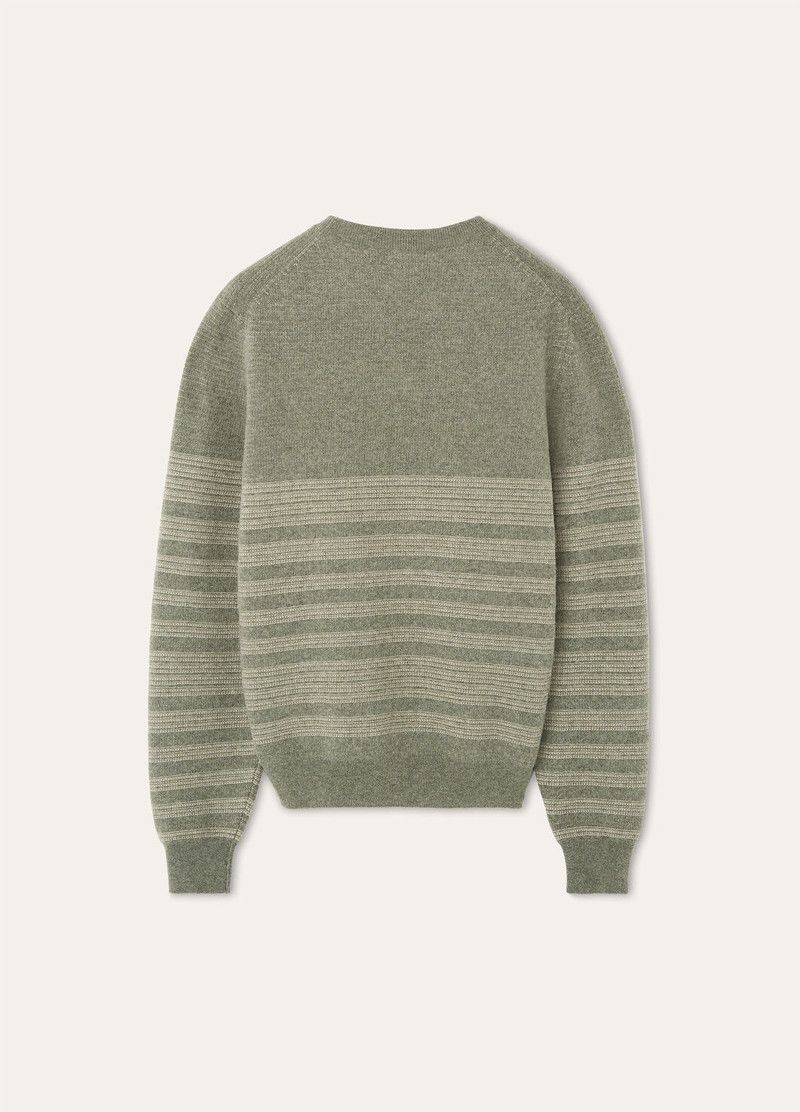 Loro Piana o1w1db10226 FAP0890 Oggebbio Crewneck Sweater in Green Size US M / EU 48-50 / 2 - 6 Thumbnail