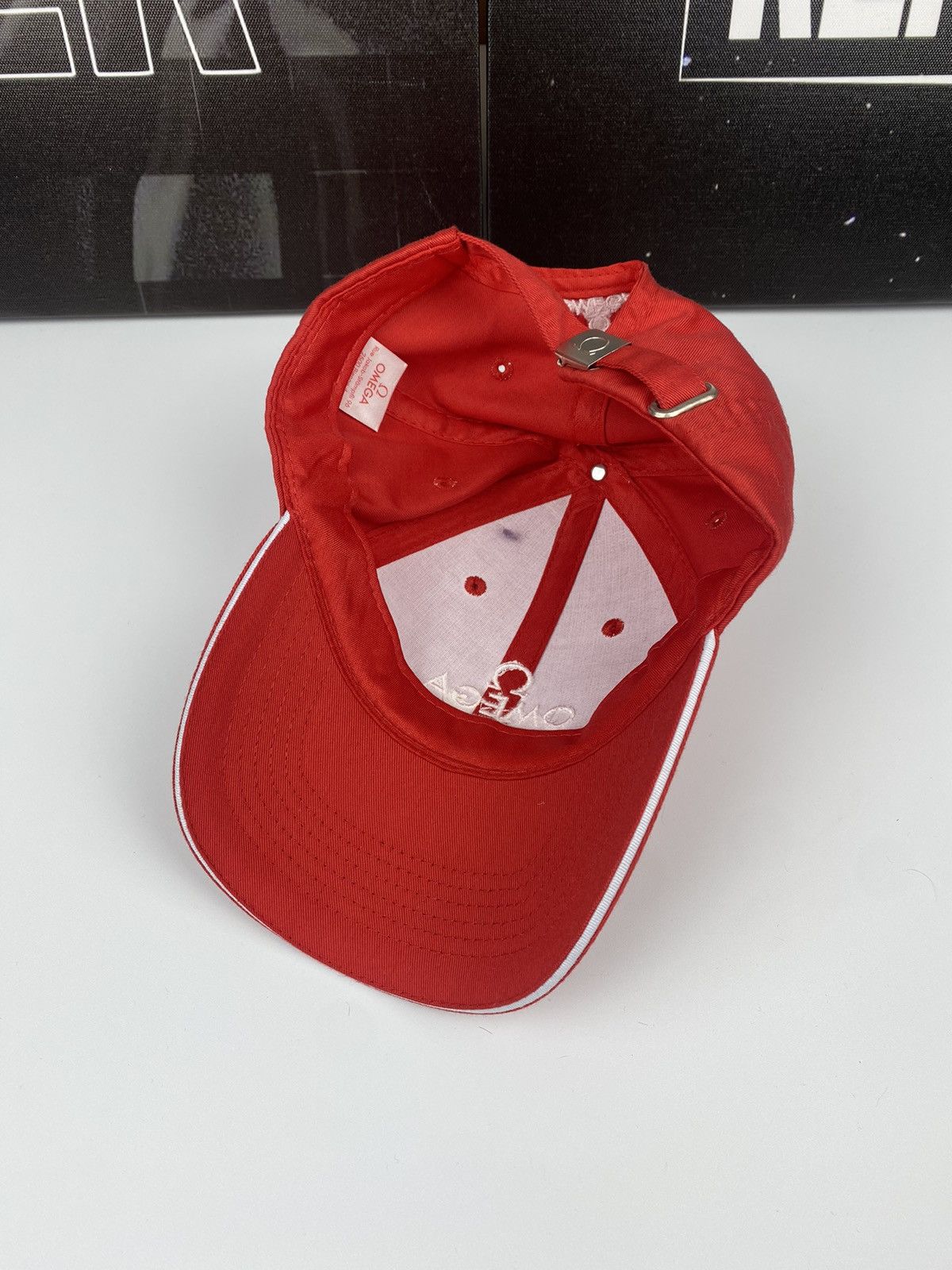 Omega 🚨 Omega Crans Montana Vintage Cap Hat Red Racing Formula1 Size ONE SIZE - 5 Thumbnail